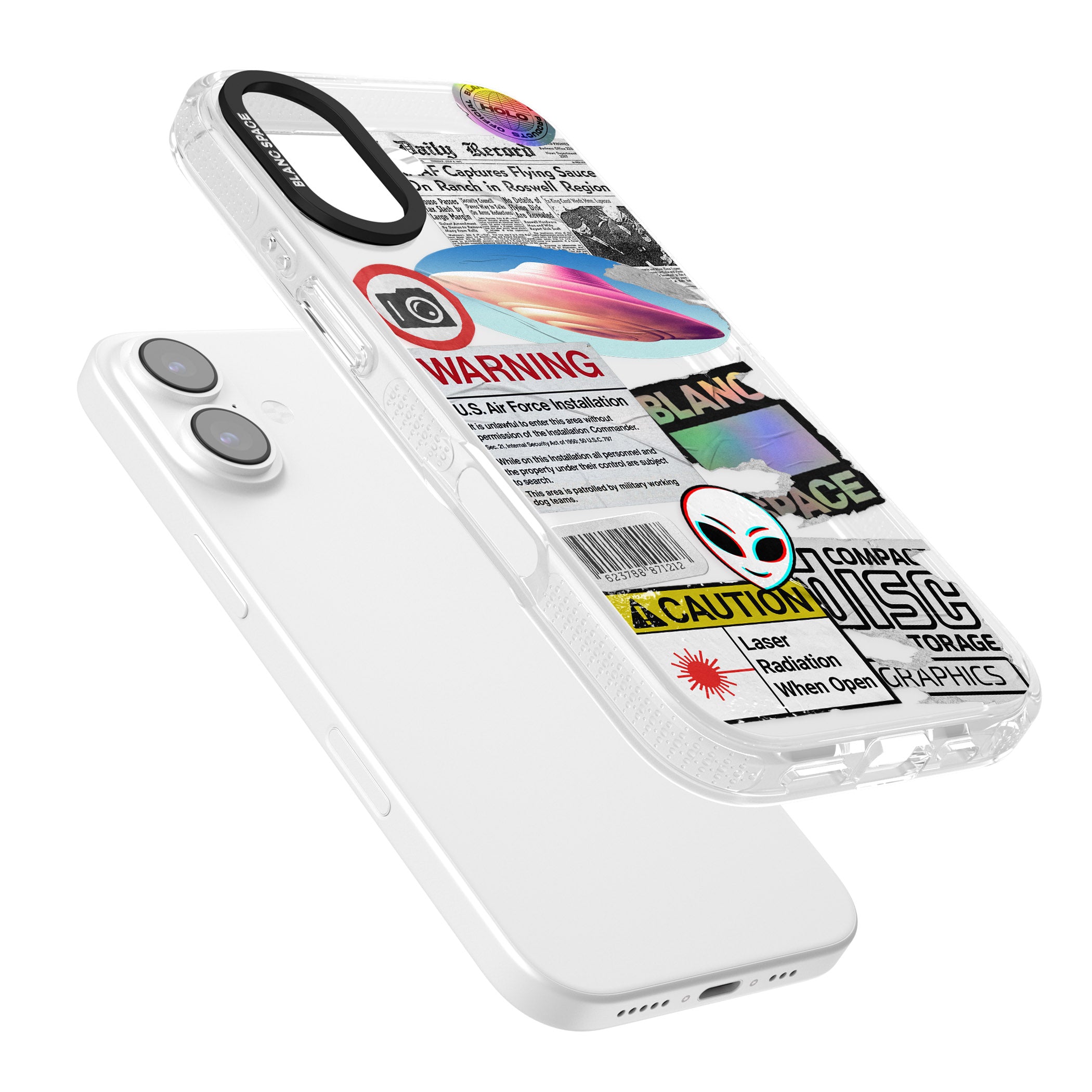 Cosmic Encounters iPhone 17 Impact Air Clear Phone Case Colours