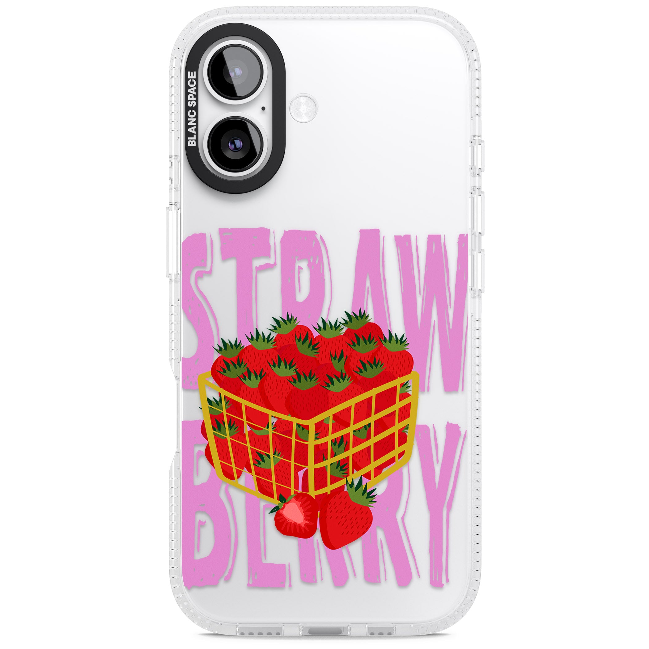 Strawberry Basket iPhone 17 Impact Air Clear Phone Case