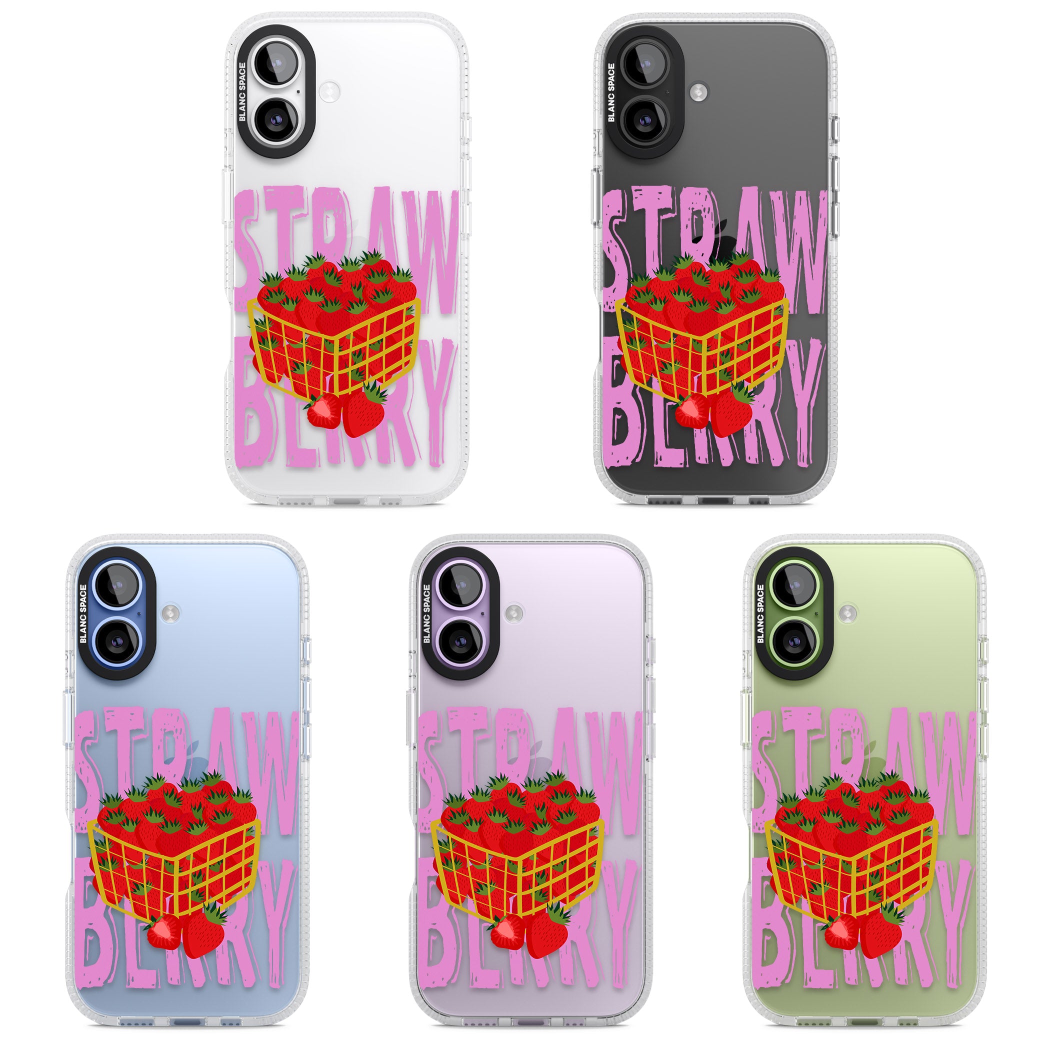 Strawberry Basket iPhone 17 Impact Air Clear Phone Case APT Impact Protection
