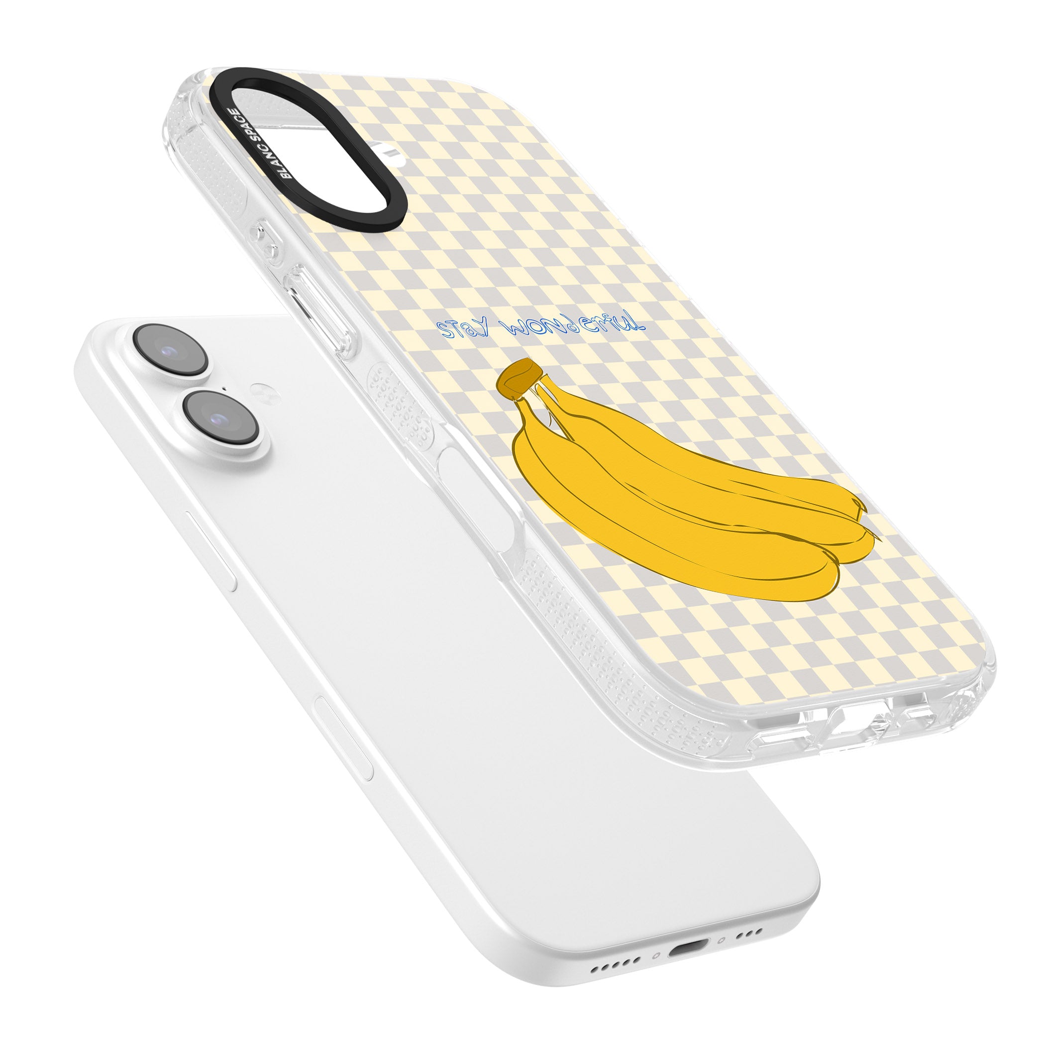 Stay Wonderful Banana iPhone 17 Impact Air Clear Phone Case Colours