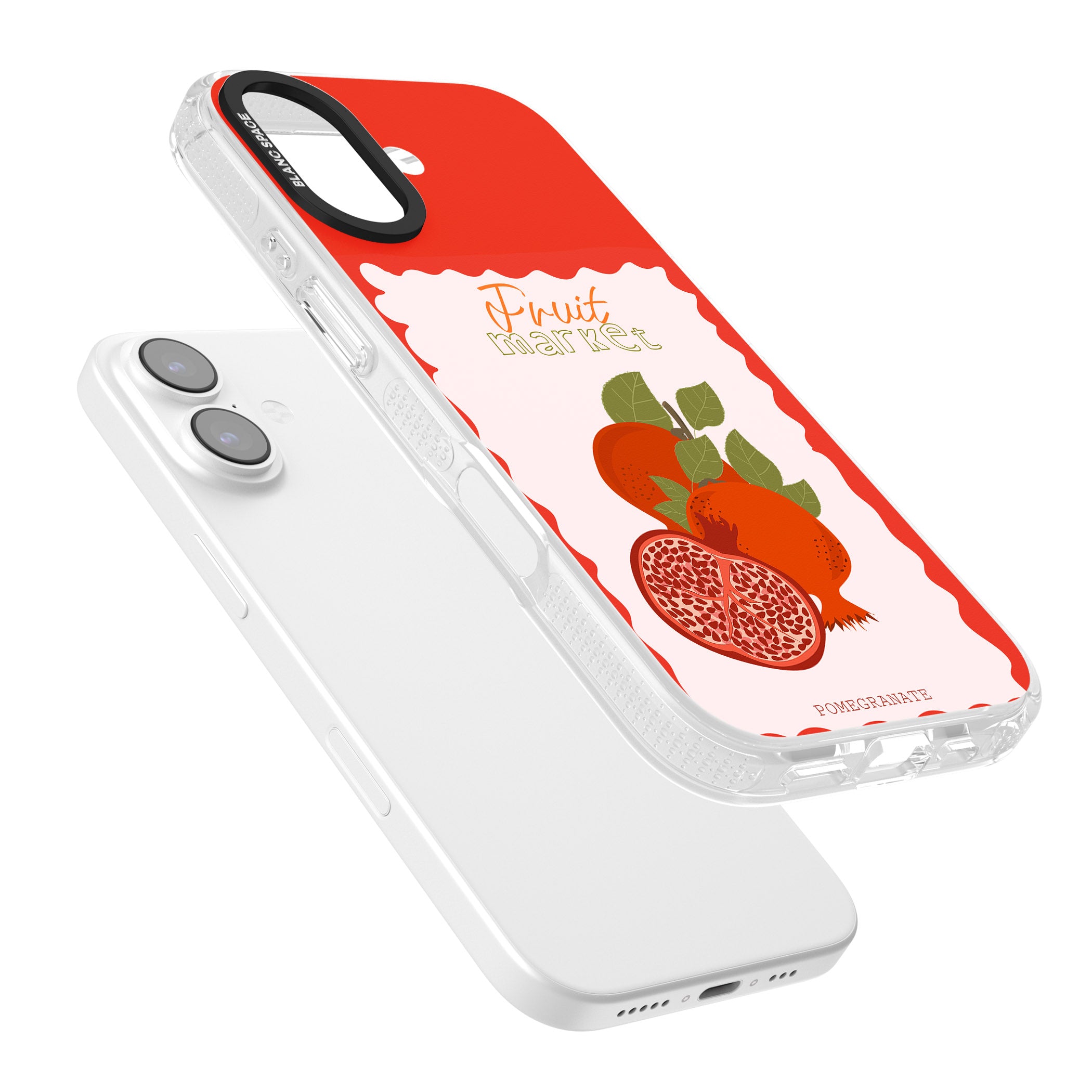 Fruit Market Pomegranate iPhone 17 Impact Air Clear Phone Case Colours