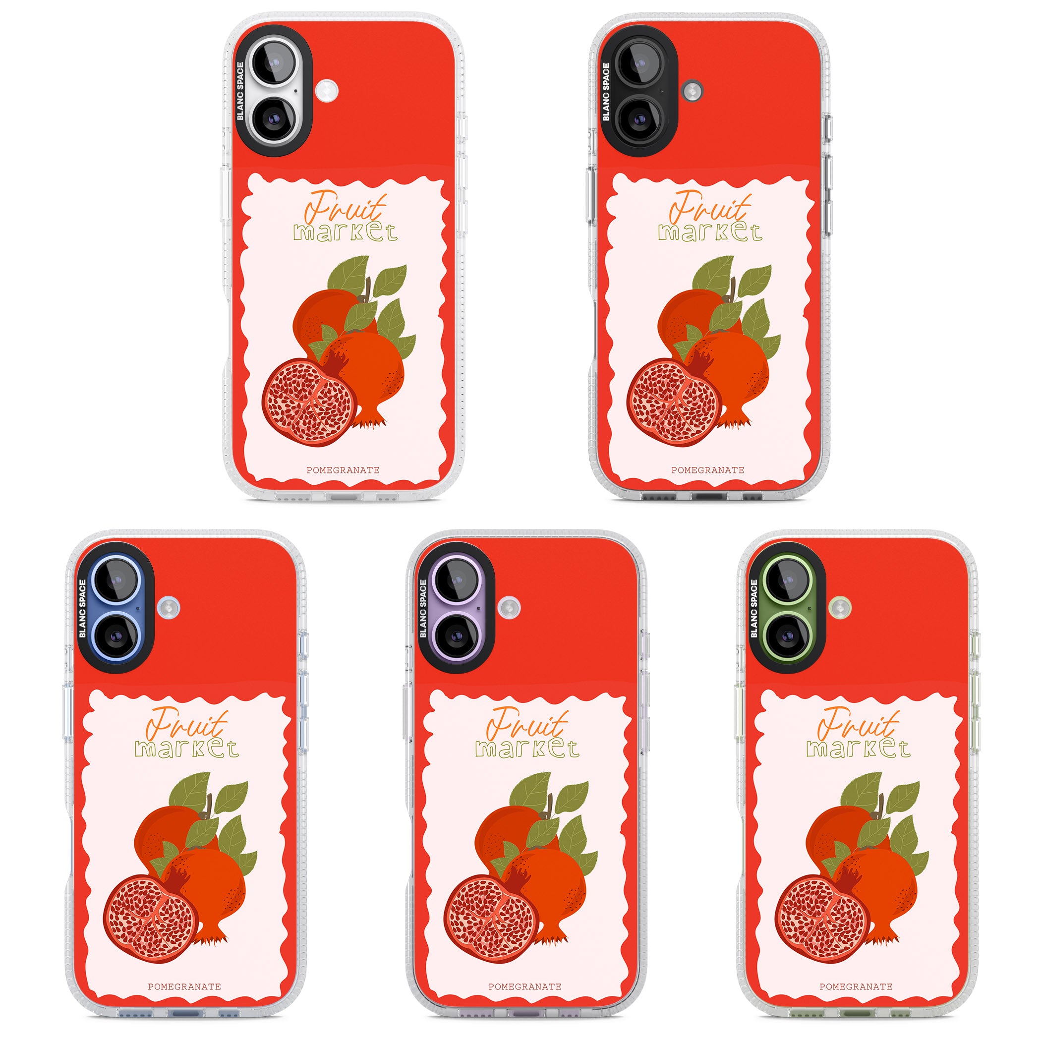 Fruit Market Pomegranate iPhone 17 Impact Air Clear Phone Case APT Impact Protection