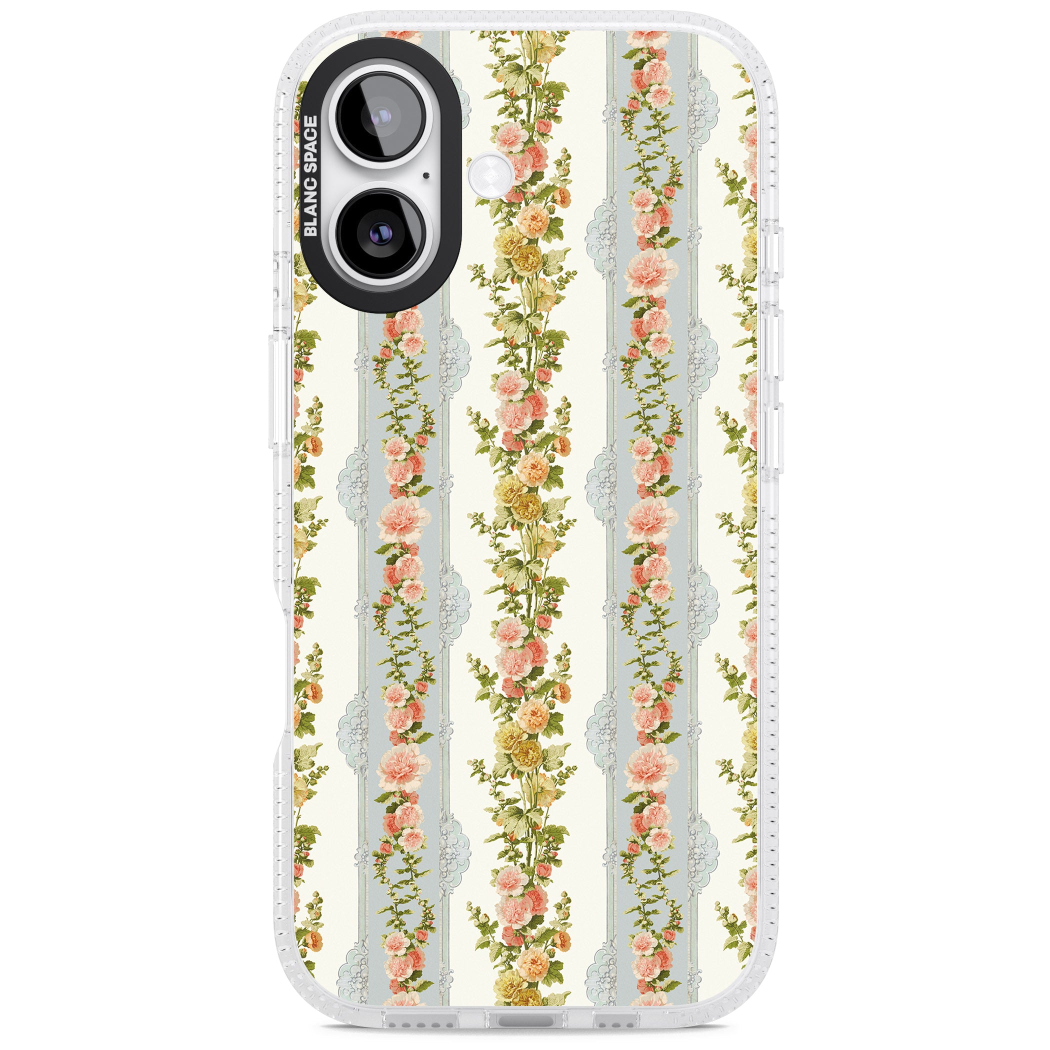 Vintage Floral Stripes iPhone 17 Impact Air Clear Phone Case