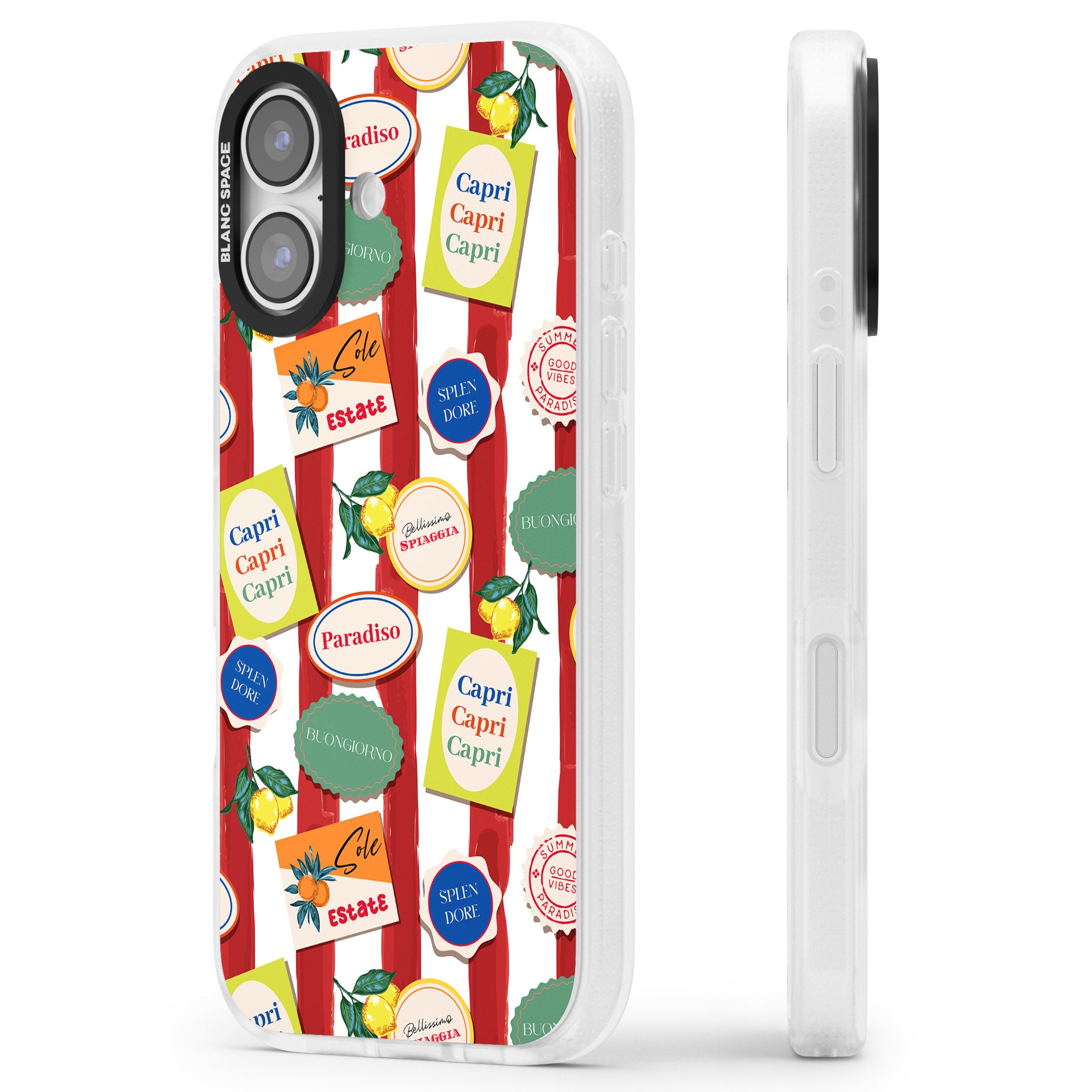 Capri iPhone 17 Impact Air Clear Phone Case Side Profile