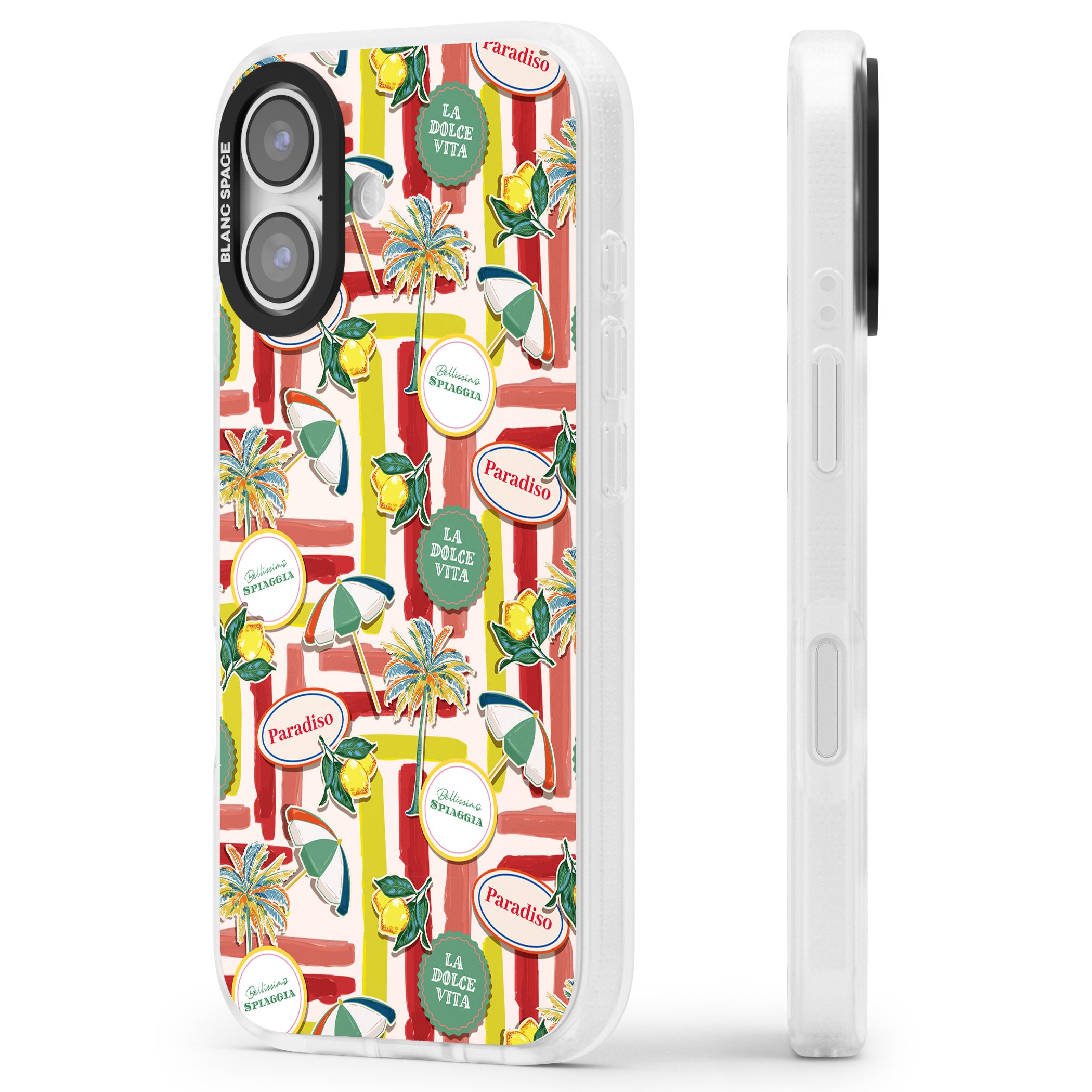 Paradiso Vibes iPhone 17 Impact Air Clear Phone Case Side Profile