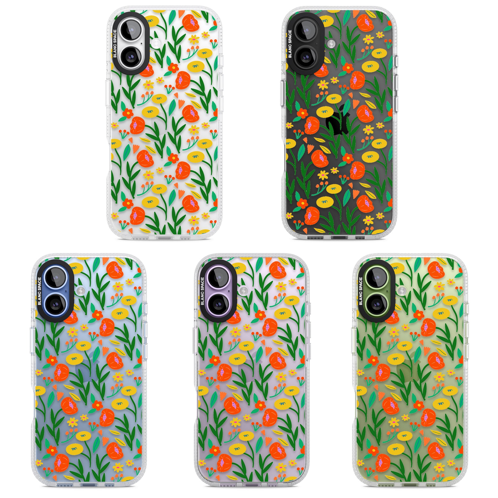 Summer Flower Fiesta iPhone 17 Impact Air Clear Phone Case APT Impact Protection