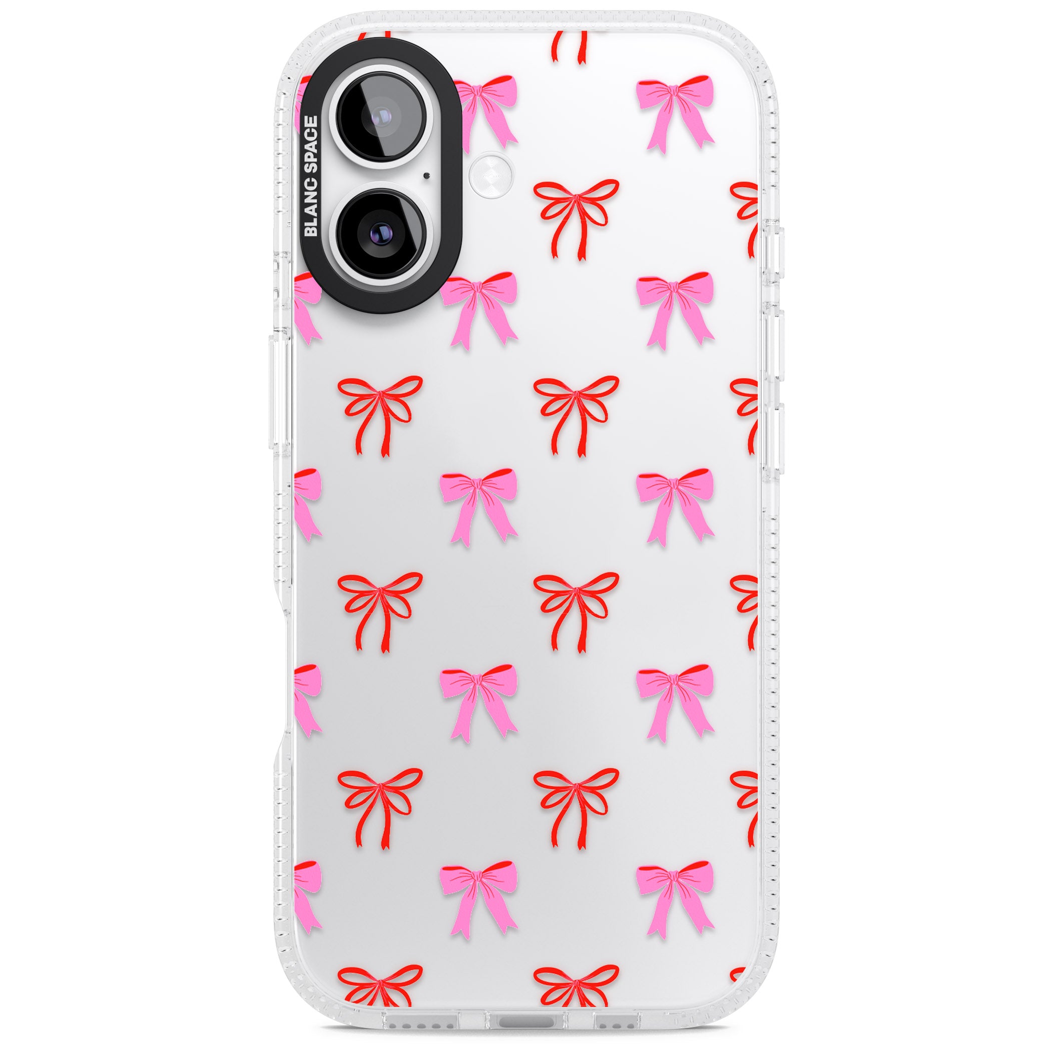 Cute Bow Pattern iPhone 17 Impact Air Clear Phone Case