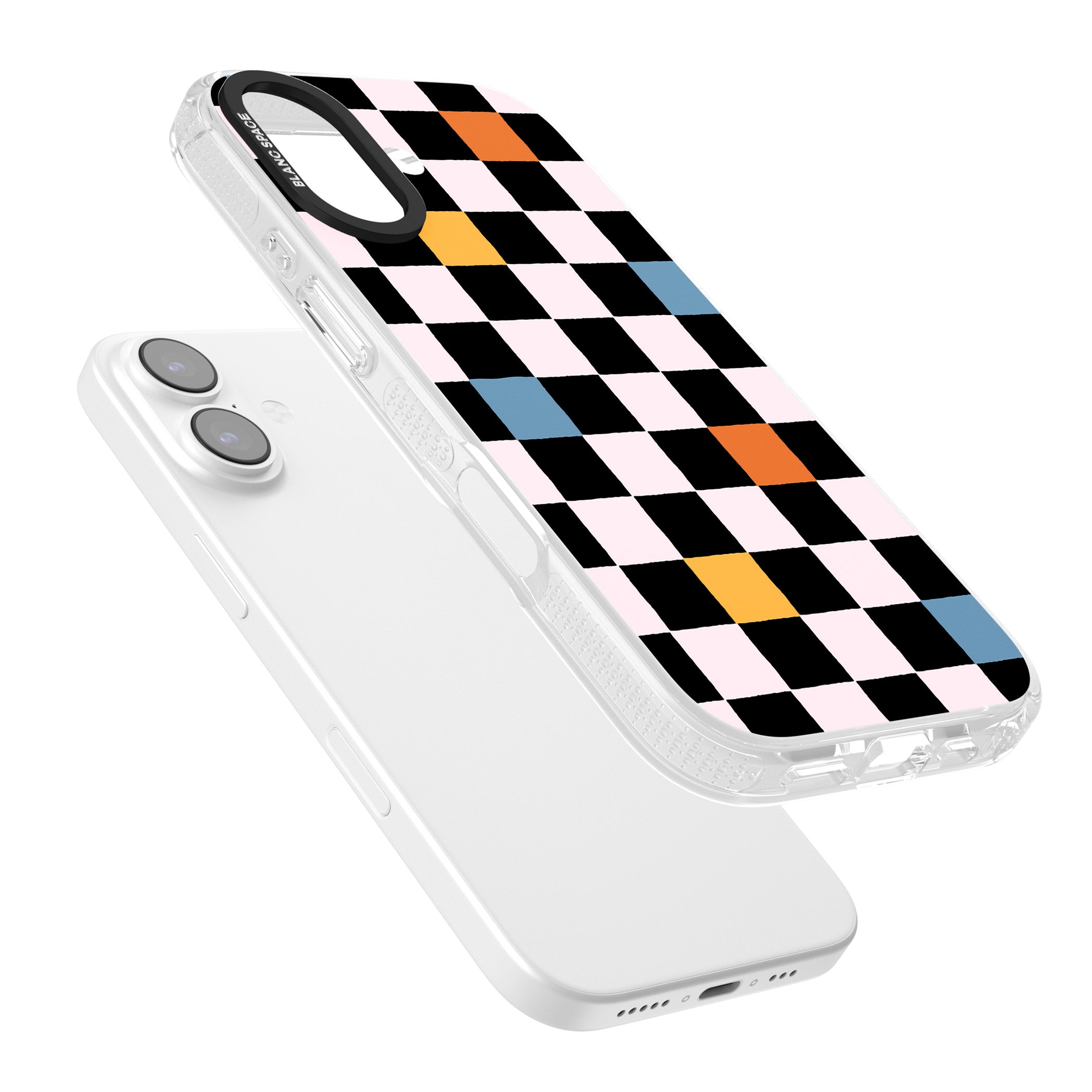 Vibrant Retro Checkered iPhone 17 Impact Air Clear Phone Case Colours