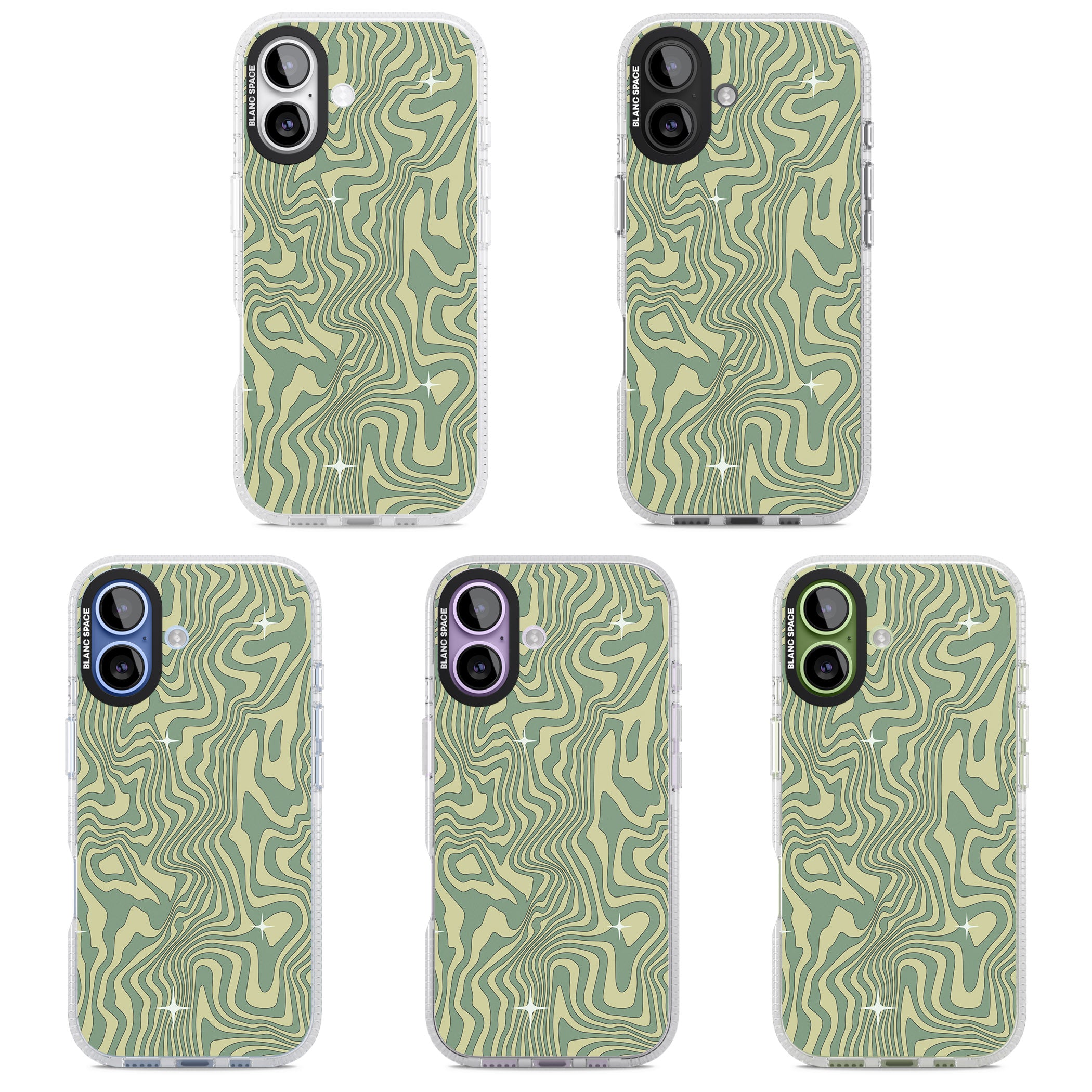 Green Abstract Wave iPhone 17 Impact Air Clear Phone Case APT Impact Protection