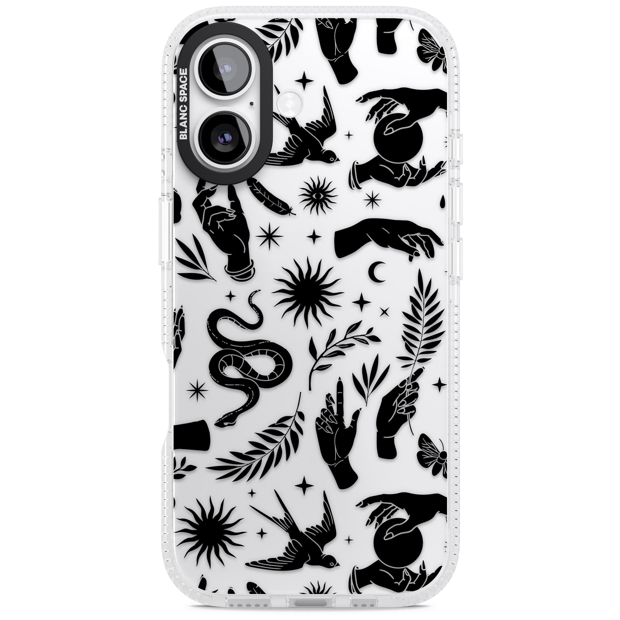 Celestial Pattern (Black) iPhone 17 Impact Air Clear Phone Case