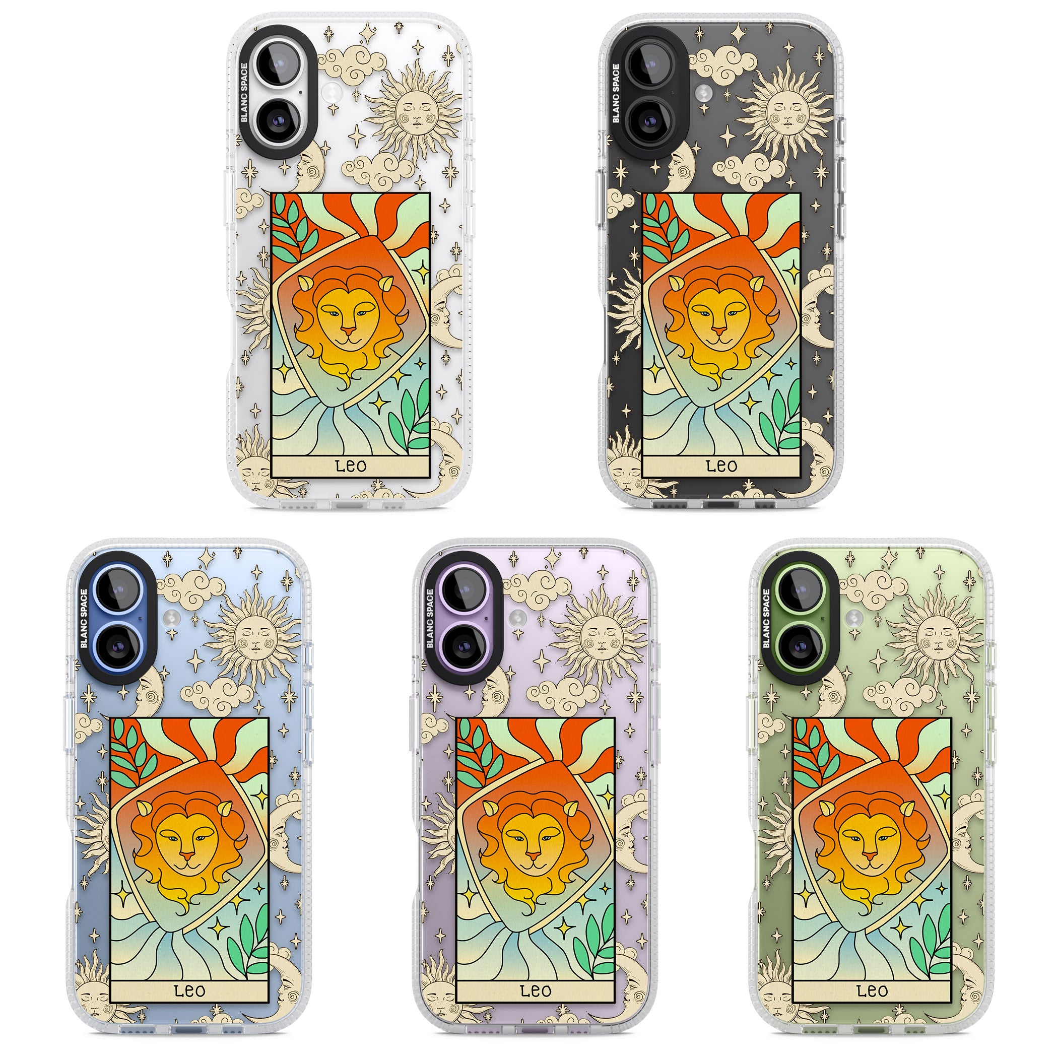 Celestial Zodiac Leo iPhone 17 Impact Air Clear Phone Case APT Impact Protection