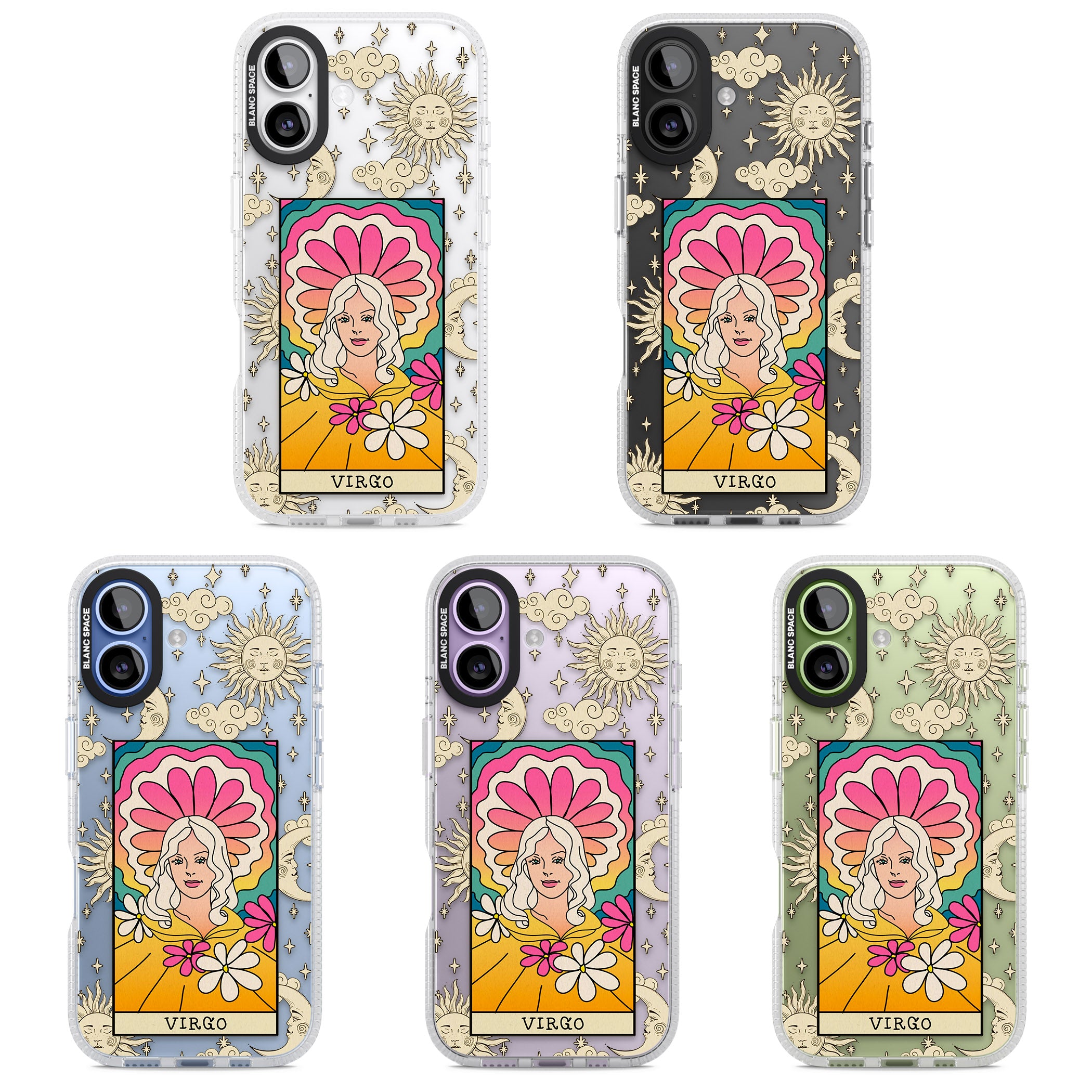 Celestial Zodiac Virgo iPhone 17 Impact Air Clear Phone Case APT Impact Protection