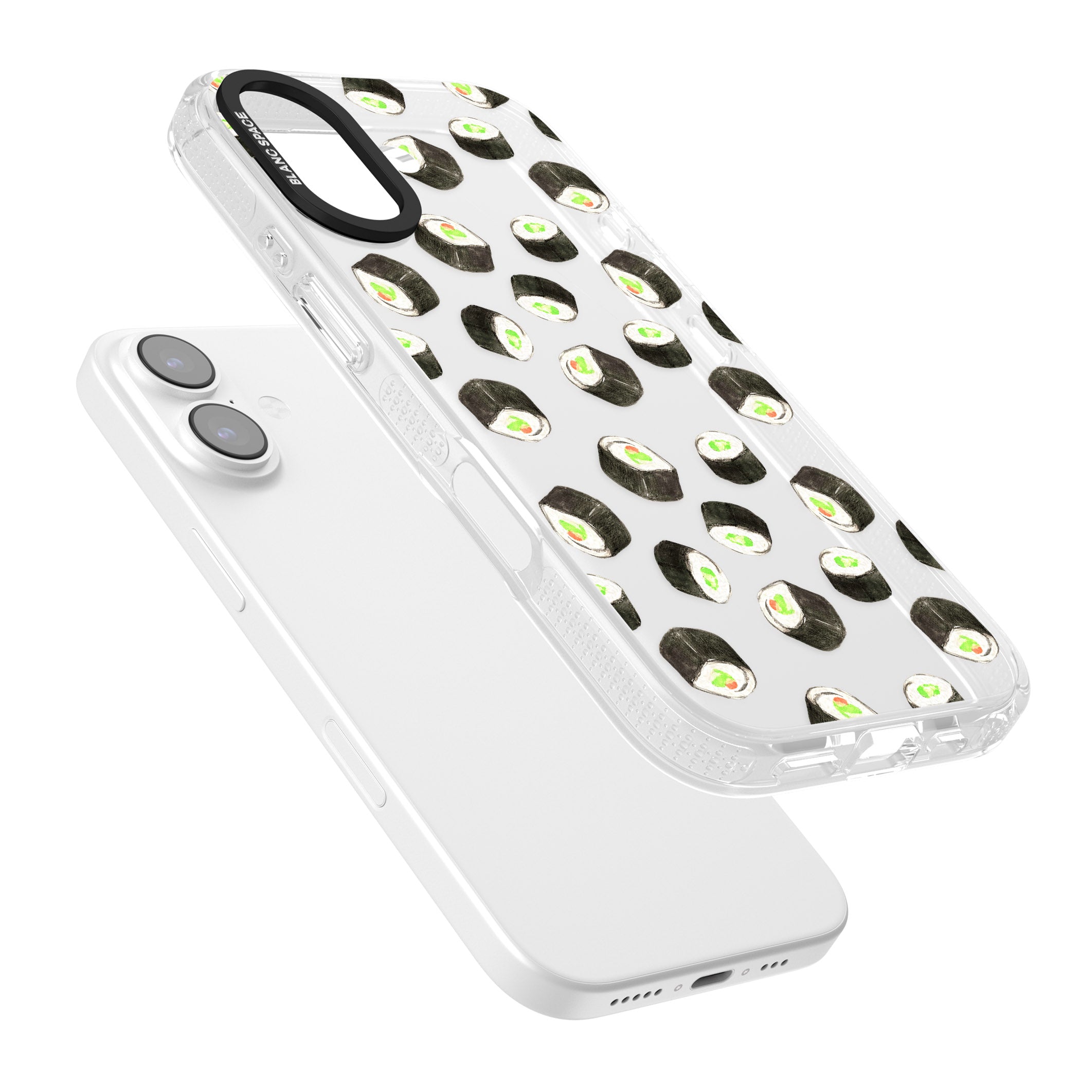 Sushi Pattern iPhone 17 Impact Air Clear Phone Case Colours