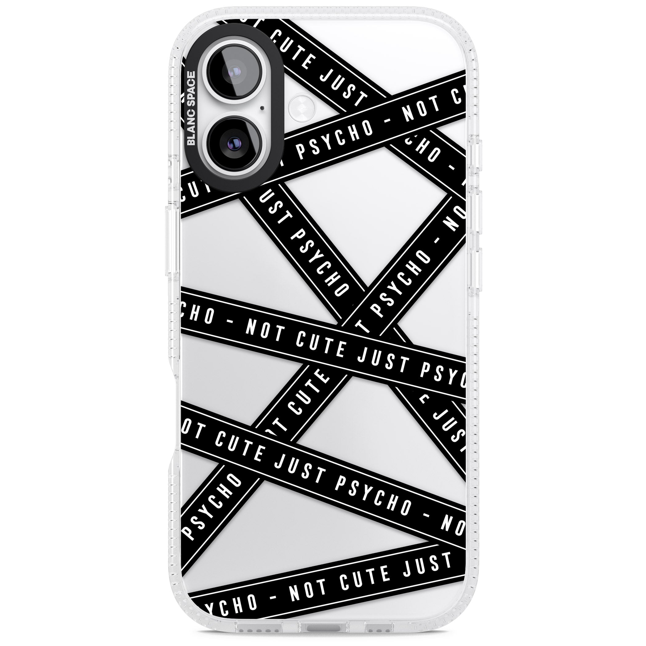 Not Cute Just Psycho iPhone 17 Impact Air Clear Phone Case