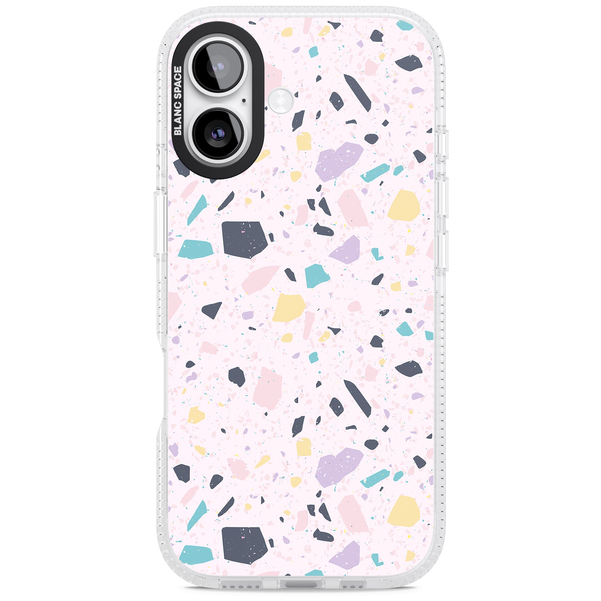 Pink, Purple & Turquoise Terrazzo Pattern iPhone 17 Impact Air Clear Phone Case
