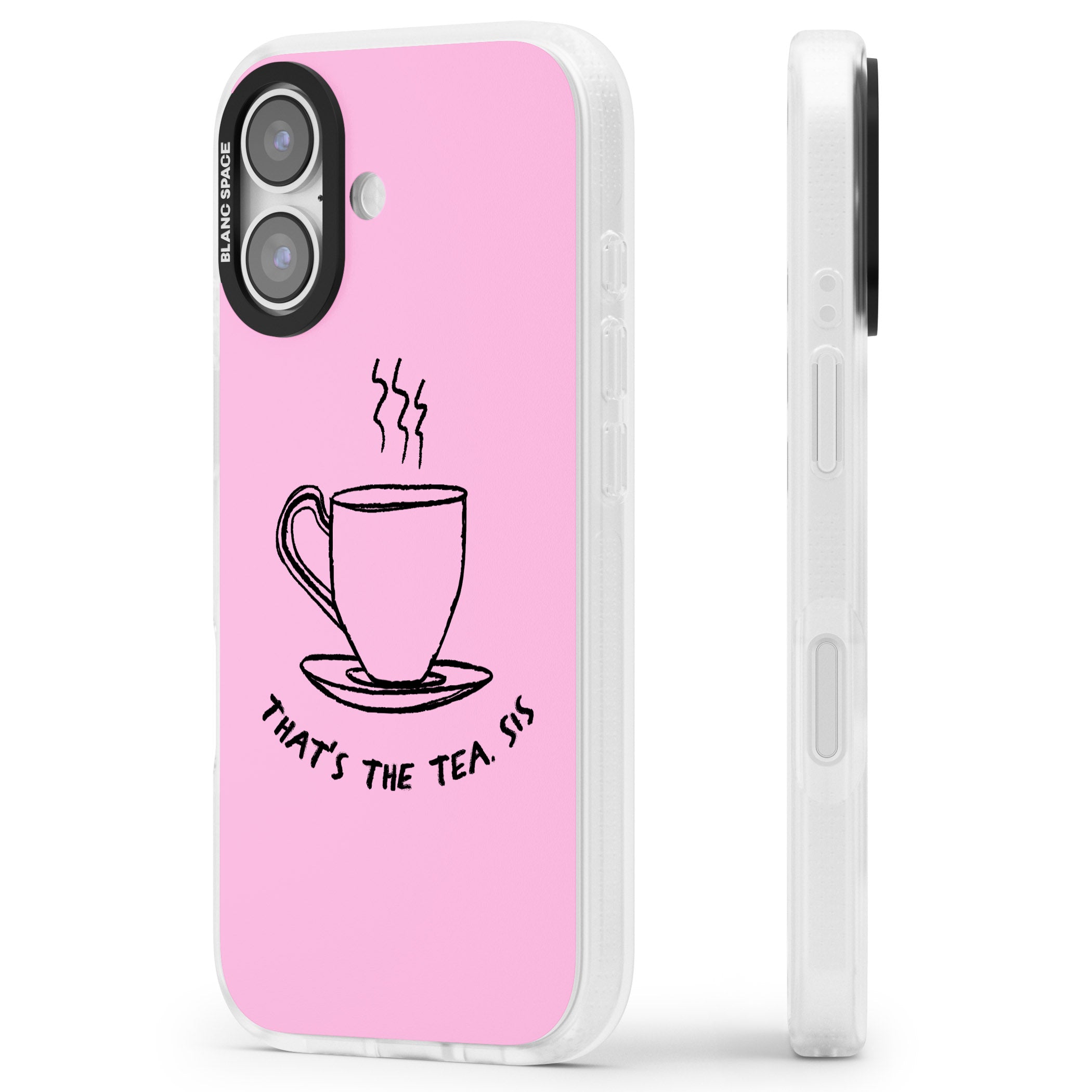 That'S The Tea Sis iPhone 17 Impact Air Clear Phone Case Side Profile