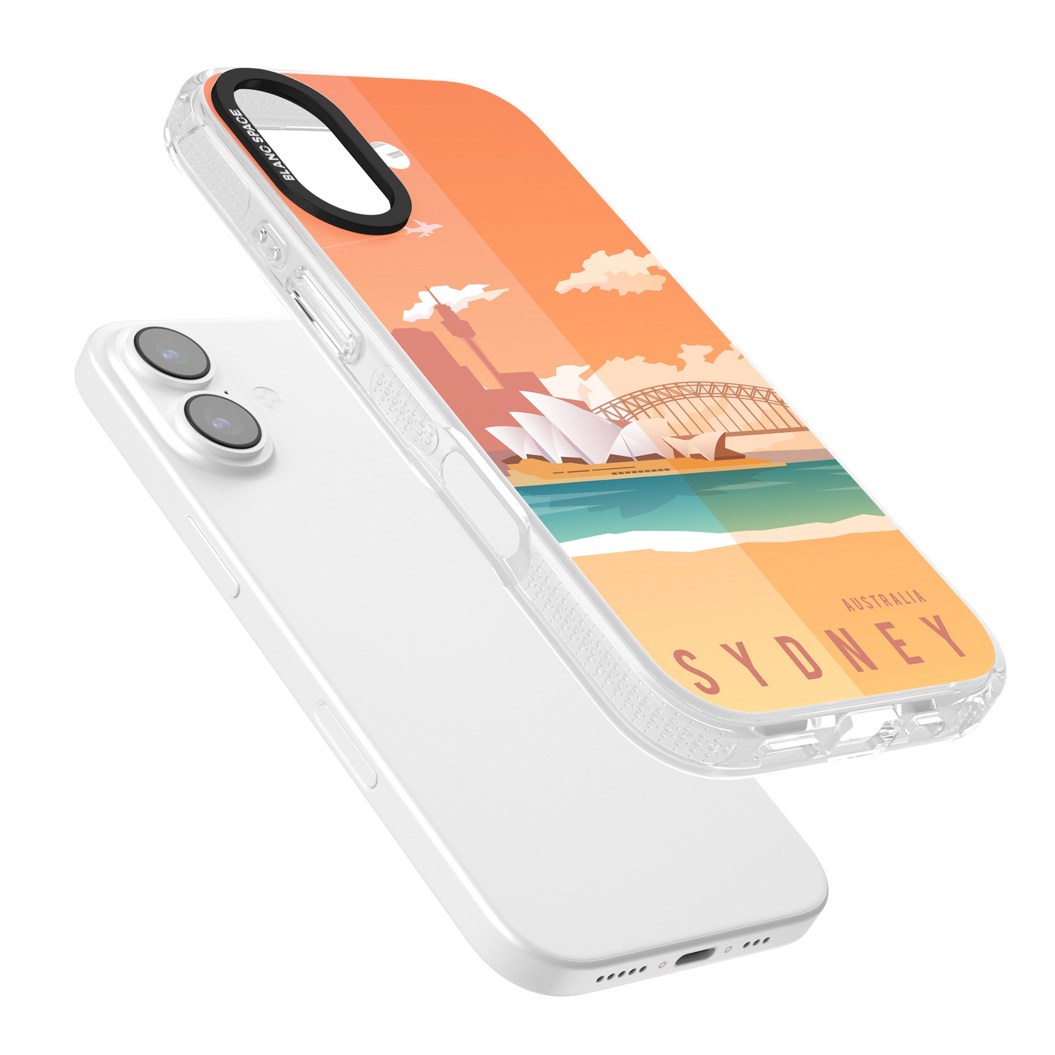 Vintage Travel Poster Sydney iPhone 17 Impact Air Clear Phone Case Colours