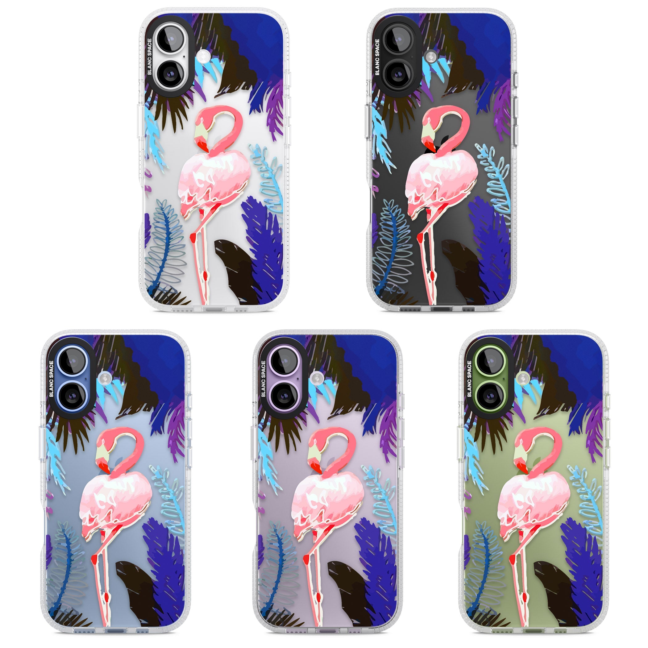 Tropical Flamingo iPhone 17 Impact Air Clear Phone Case APT Impact Protection