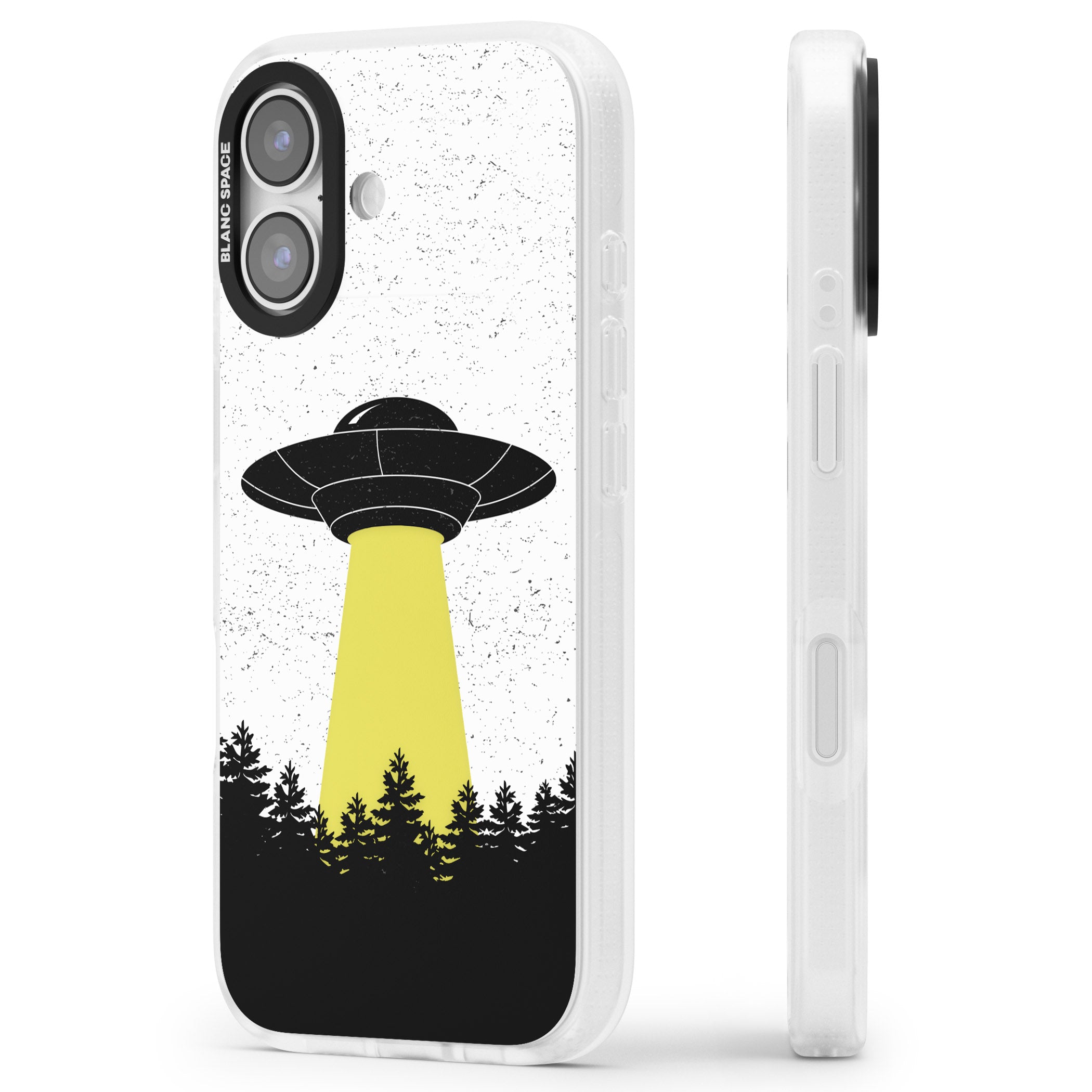 Alien Abduction iPhone 17 Impact Air Clear Phone Case Side Profile