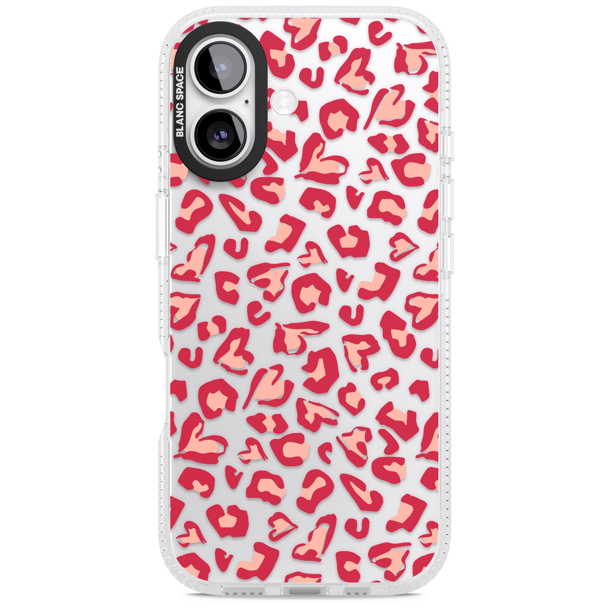 Heart Leopard Print iPhone 17 Impact Air Clear Phone Case