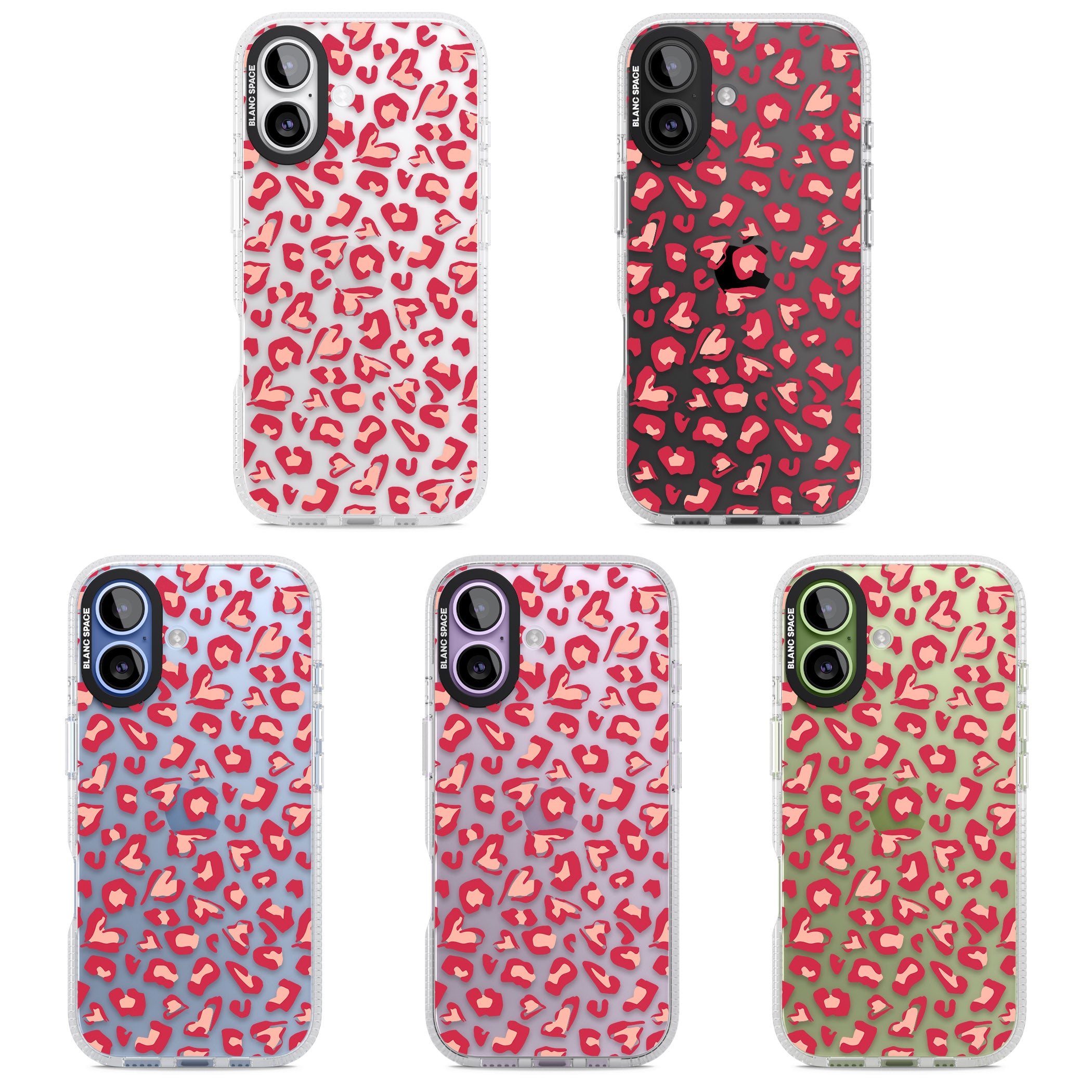 Heart Leopard Print iPhone 17 Impact Air Clear Phone Case APT Impact Protection