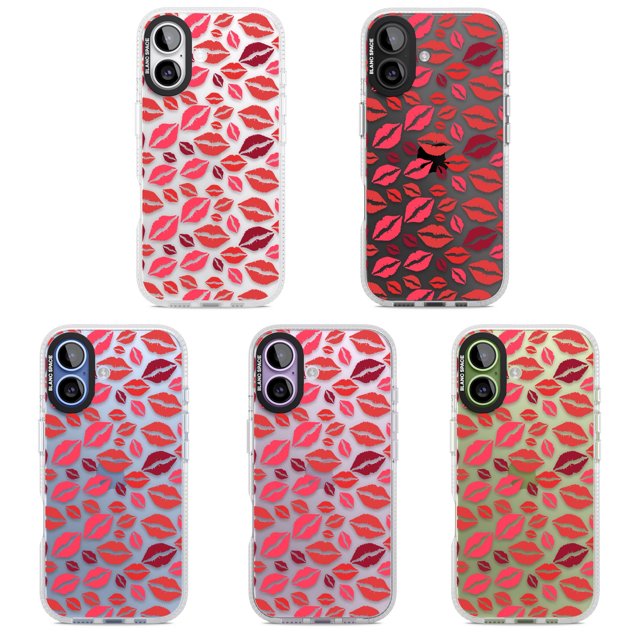 Lips Pattern iPhone 17 Impact Air Clear Phone Case APT Impact Protection