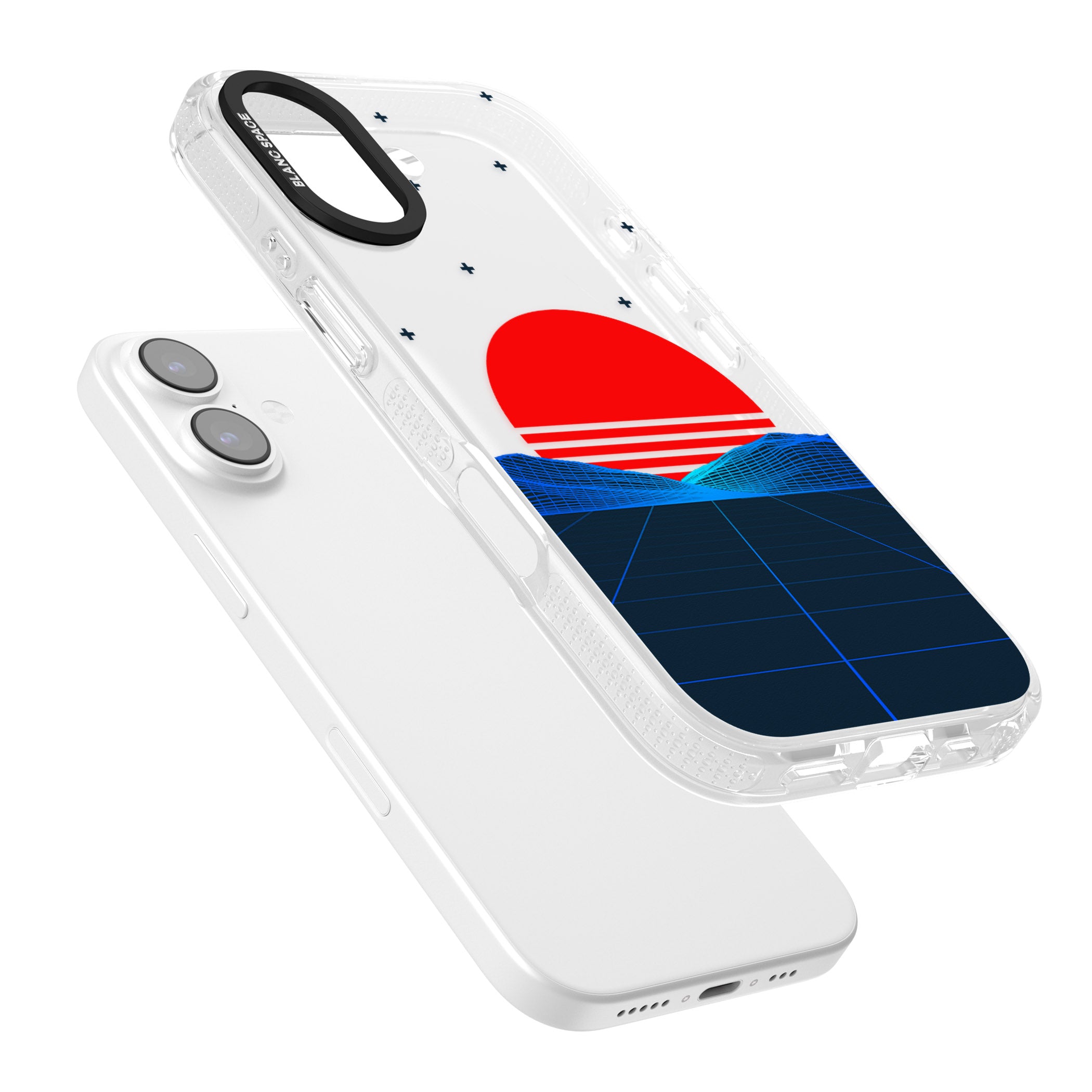 Japanese Sunset Vaporwave iPhone 17 Impact Air Clear Phone Case Colours