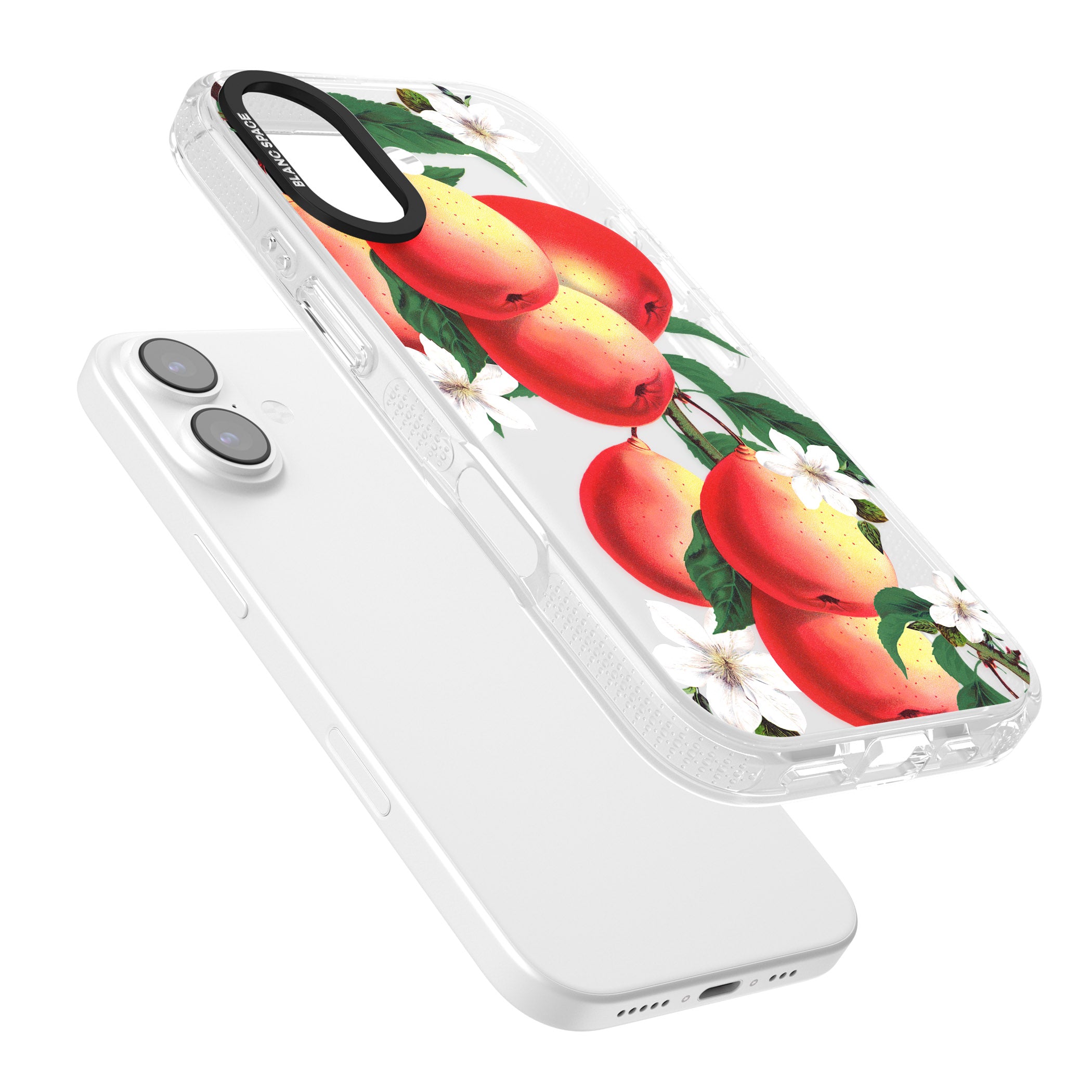 Vintage Painted Peaches iPhone 17 Impact Air Clear Phone Case Colours