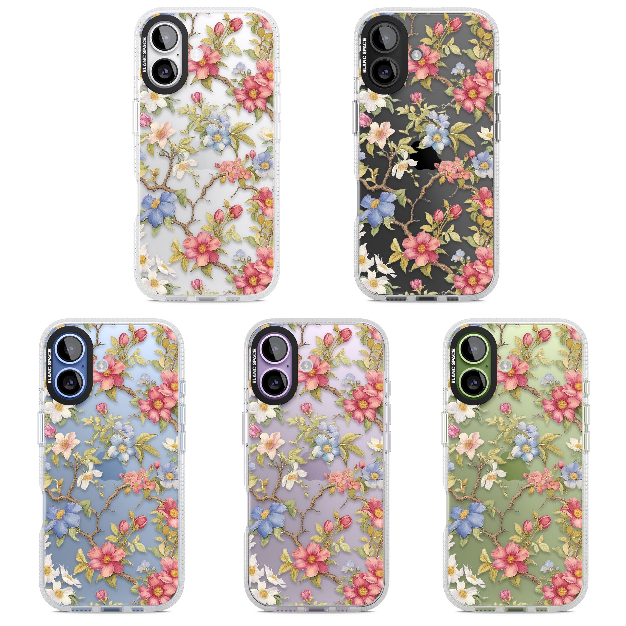 Vintage Vines & Flowers iPhone 17 Impact Air Clear Phone Case APT Impact Protection
