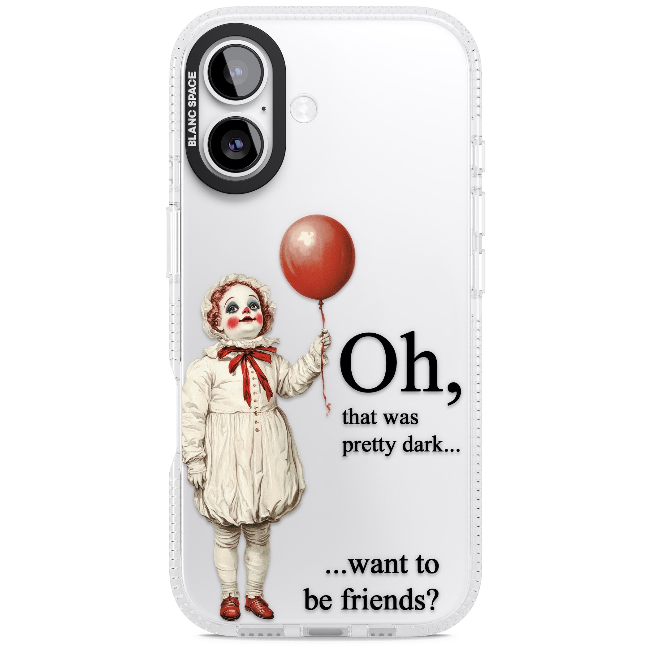 Want To Be Friends? iPhone 17 Impact Air Clear Phone Case