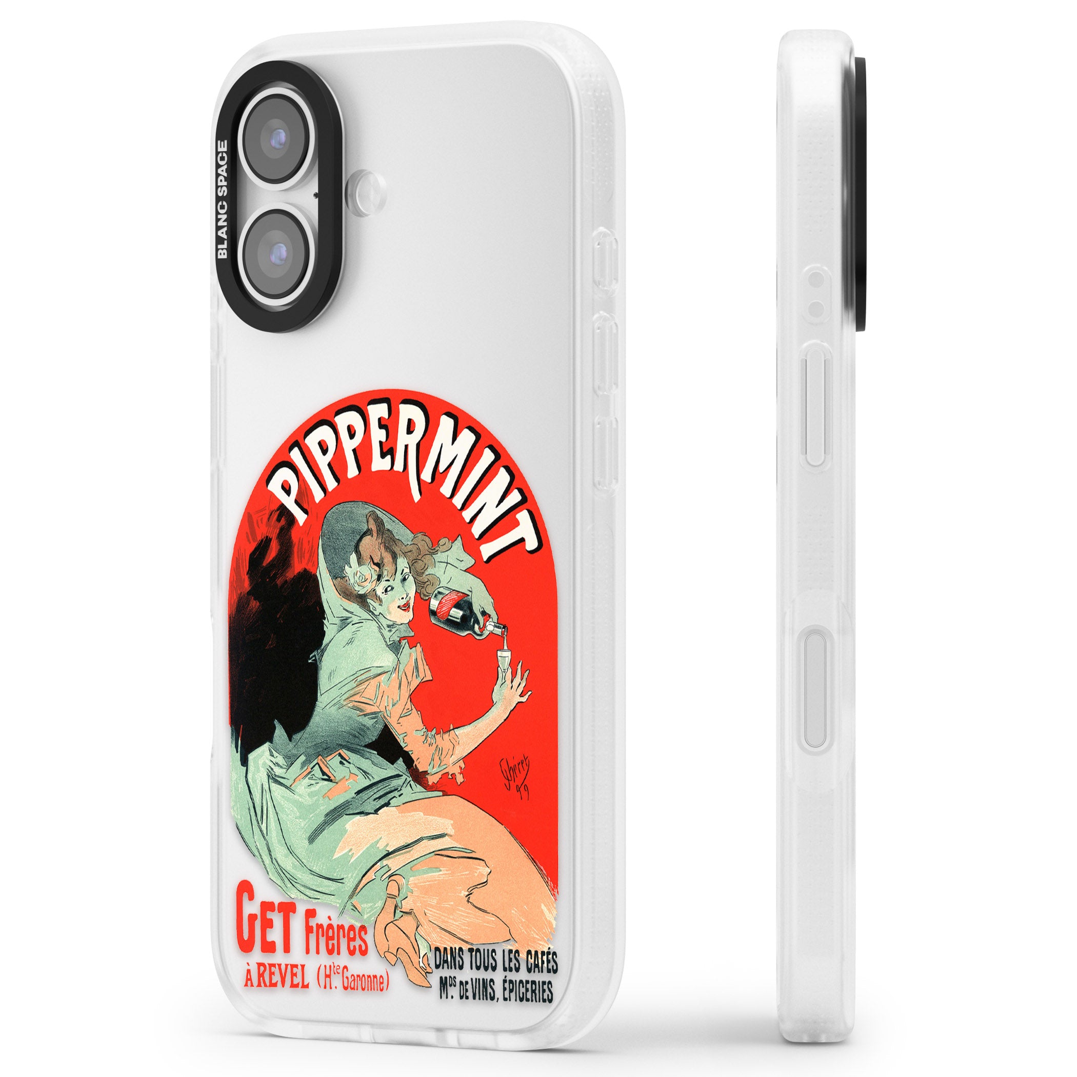 Pippermint Poster iPhone 17 Impact Air Clear Phone Case Side Profile