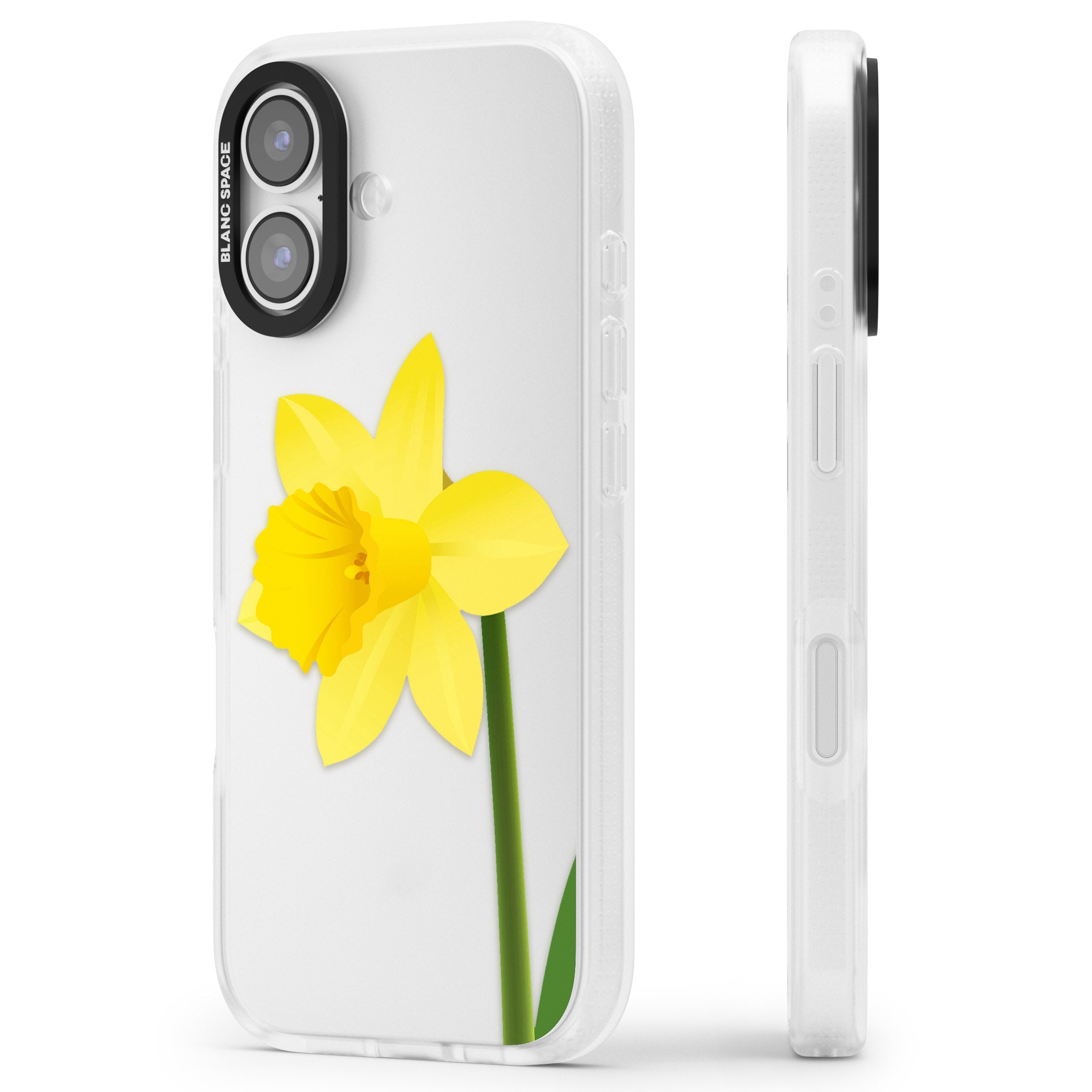 Daffodil iPhone 17 Impact Air Clear Phone Case Side Profile