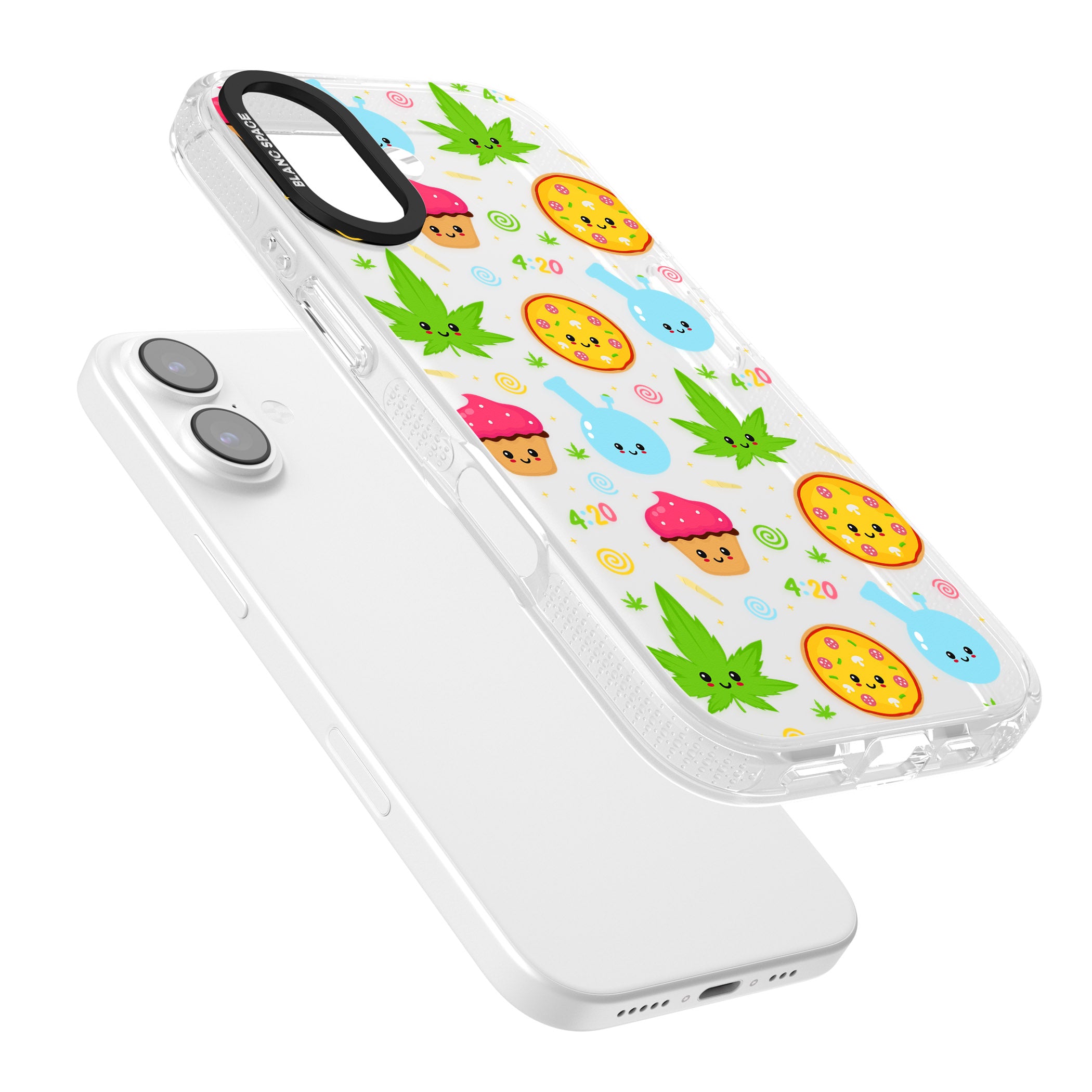 Kawaii Weed Pattern iPhone 17 Impact Air Clear Phone Case Colours
