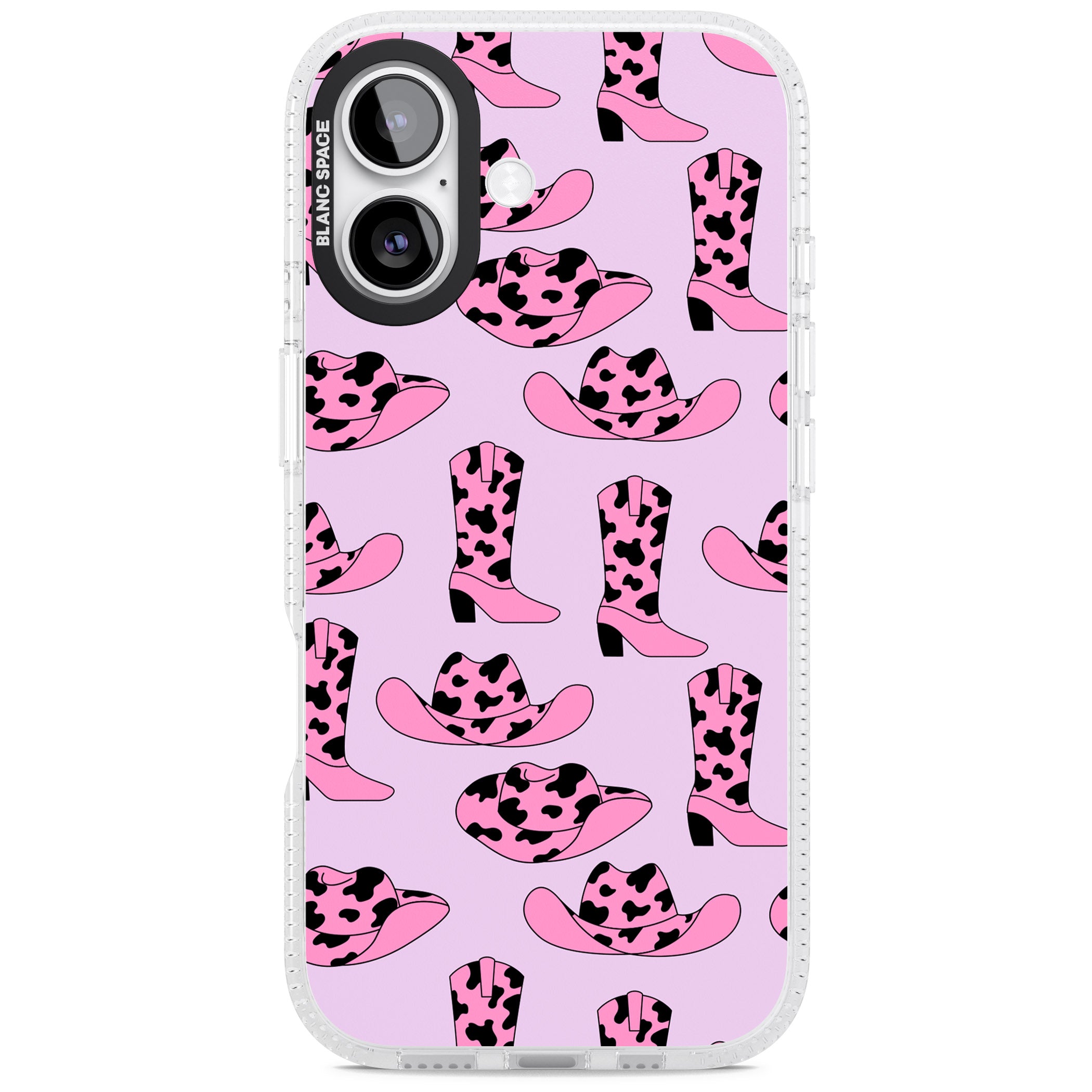 Cow Girl Pattern iPhone 17 Impact Air Clear Phone Case