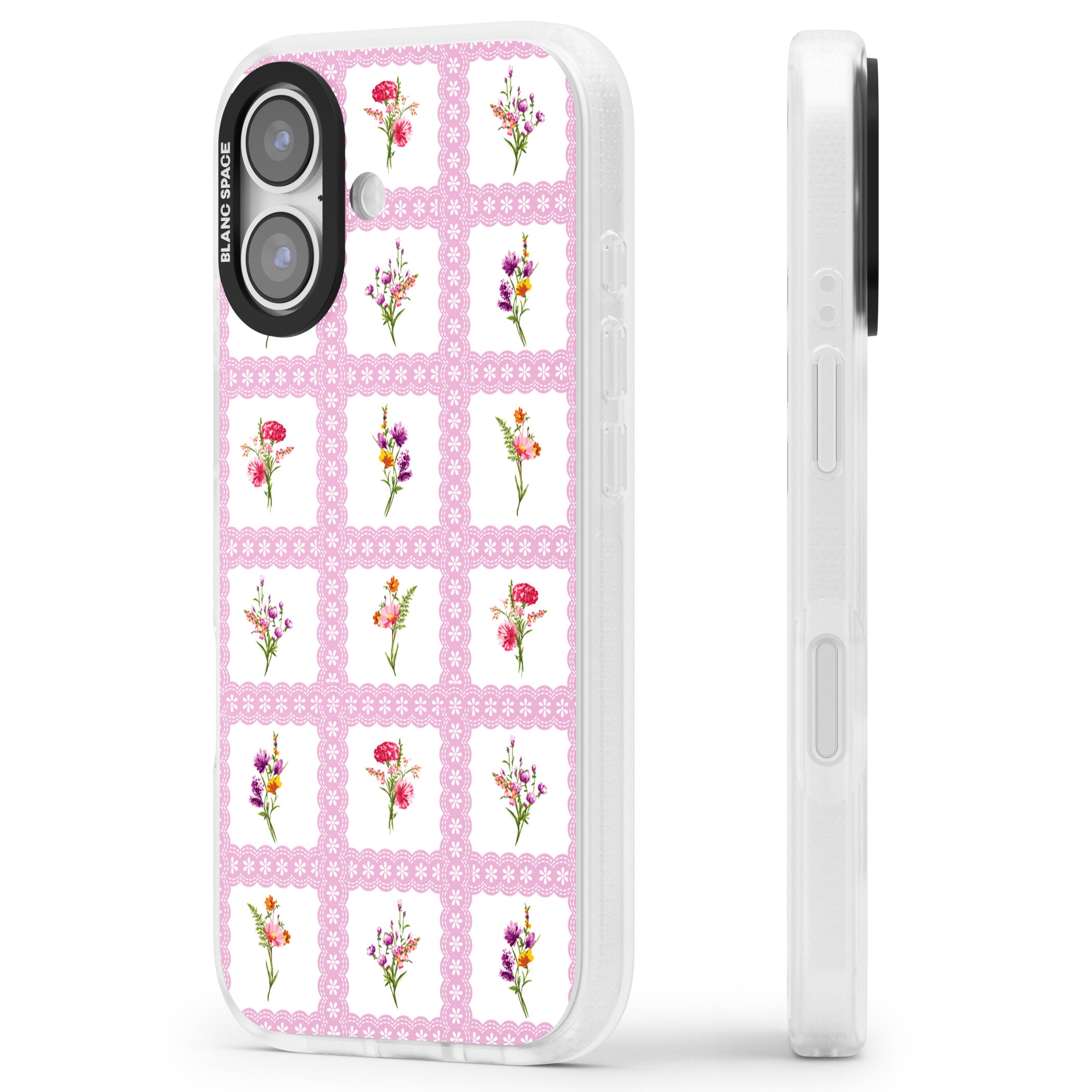 Wildflower Windows iPhone 17 Impact Air Clear Phone Case Side Profile