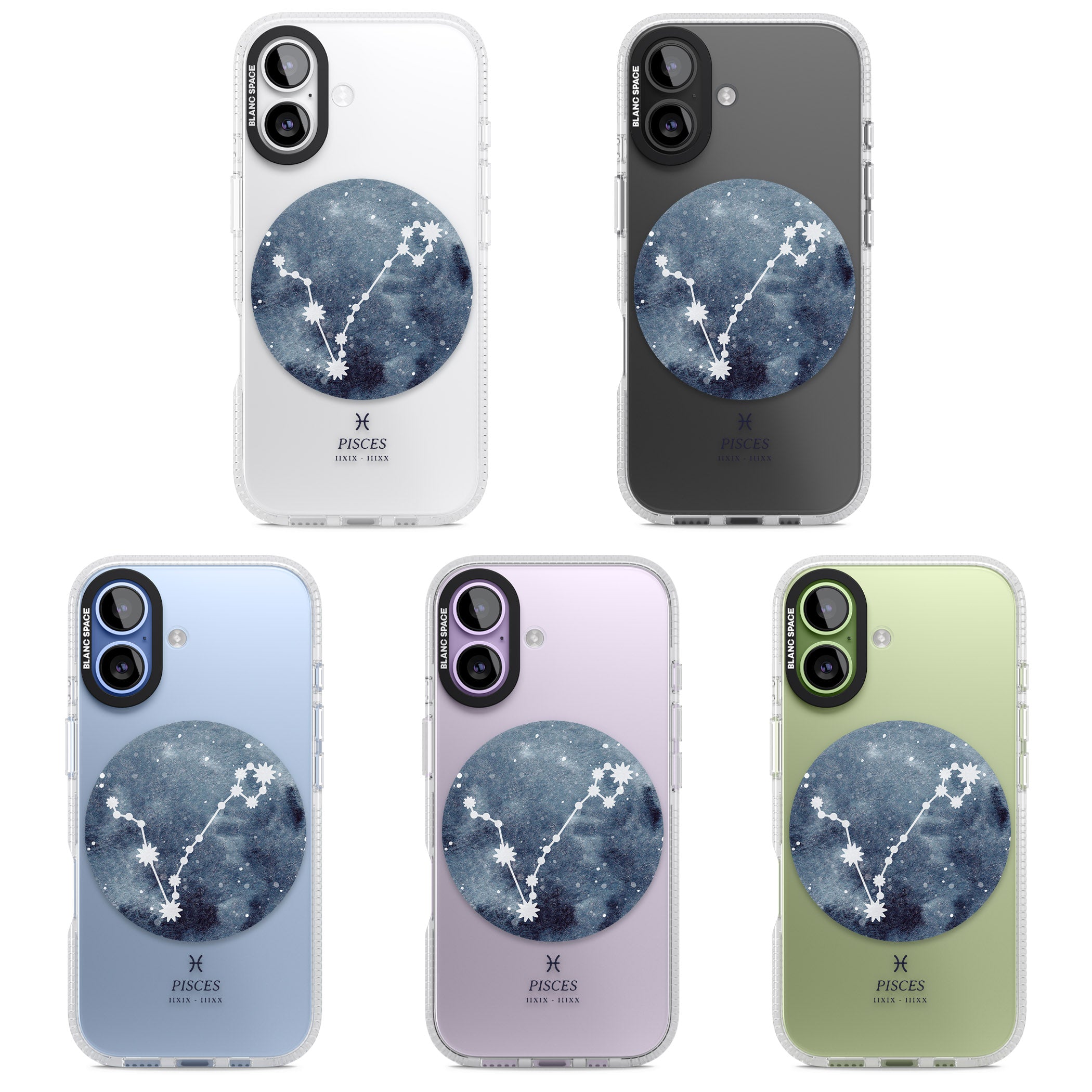 Pisces Zodiac Constellation iPhone 17 Impact Air Clear Phone Case APT Impact Protection
