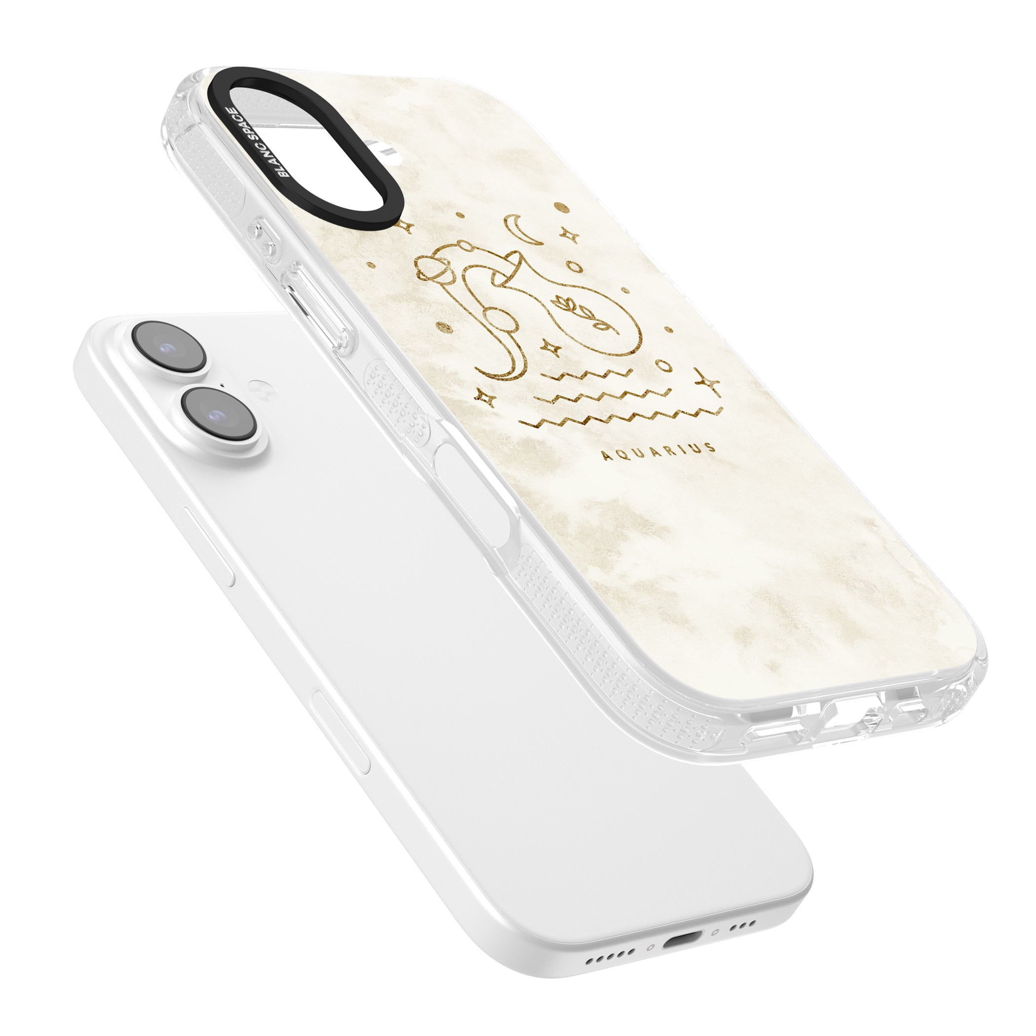 Aquarius Golden Emblem iPhone 17 Impact Air Clear Phone Case Colours