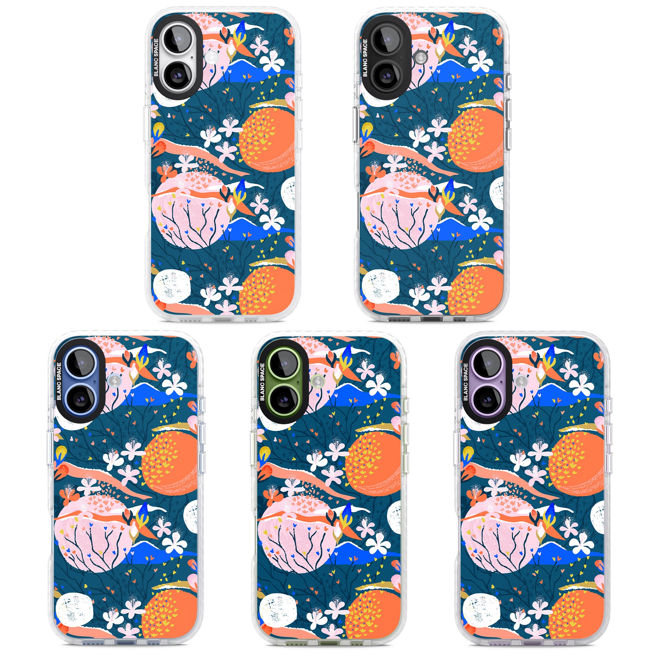 Vibrant Coral Pattern iPhone 17 Impact Clear Phone Case APT Impact Protection