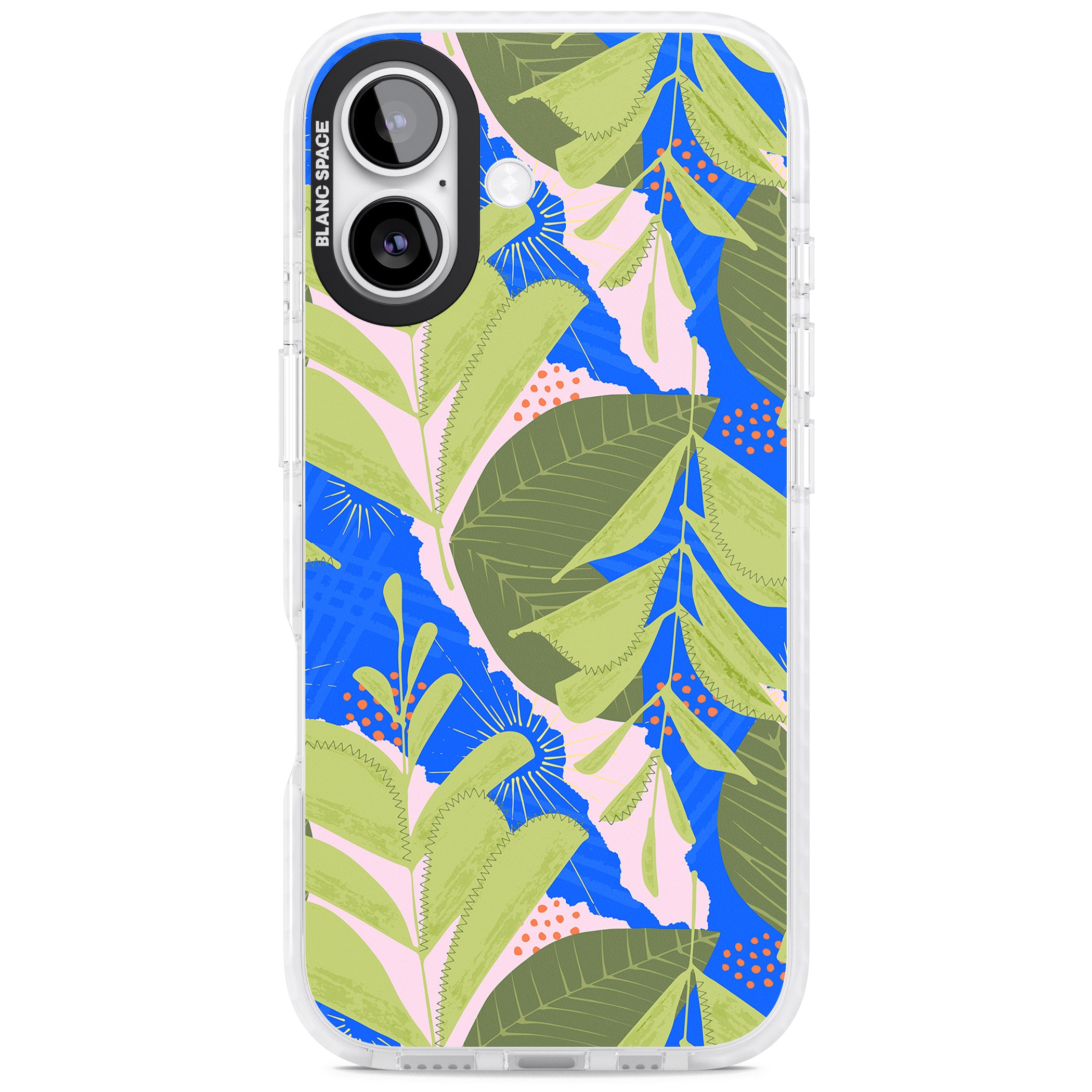 Fern Leaves Abstract Pattern iPhone 17 Impact Clear Phone Case