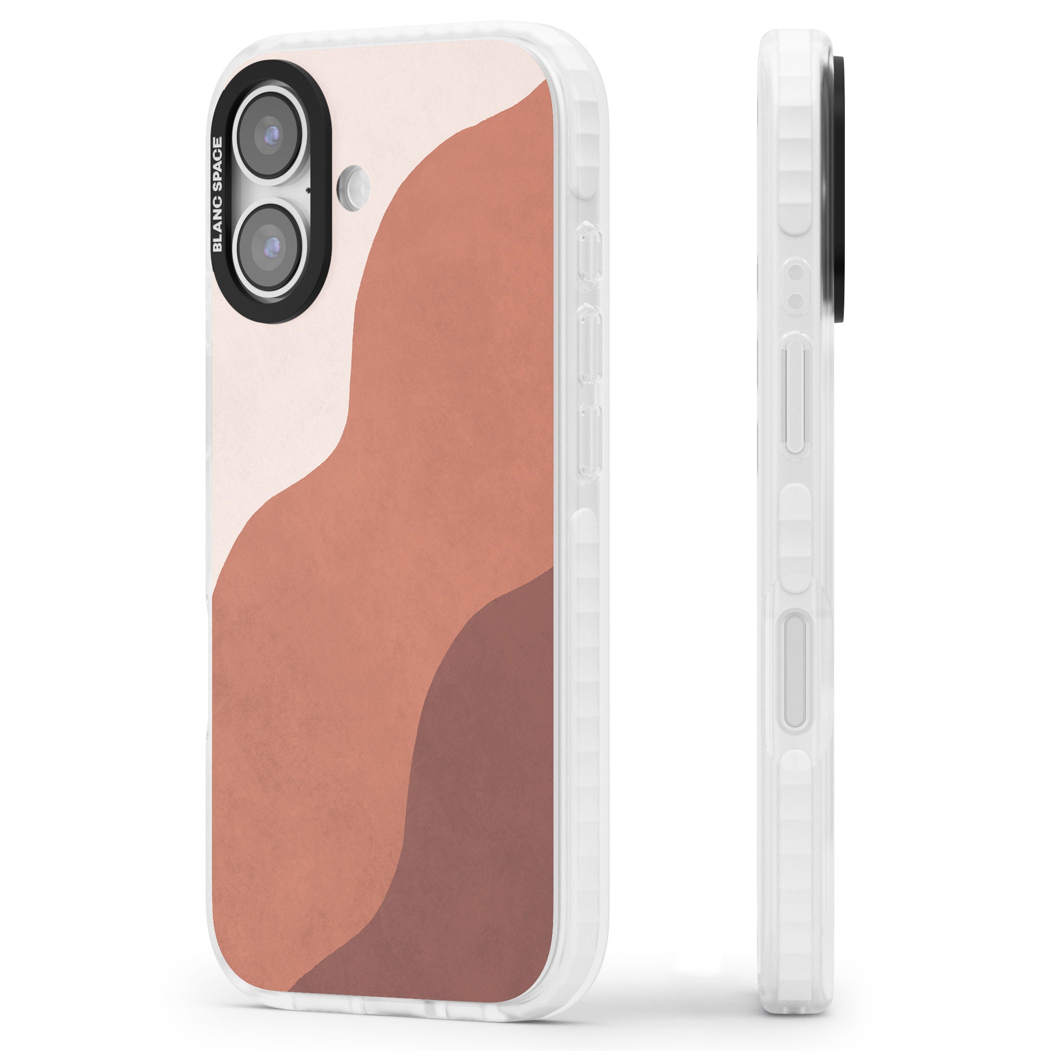 Lush Abstract Watercolour Design #3 iPhone 17 Impact Clear Phone Case Side Profile