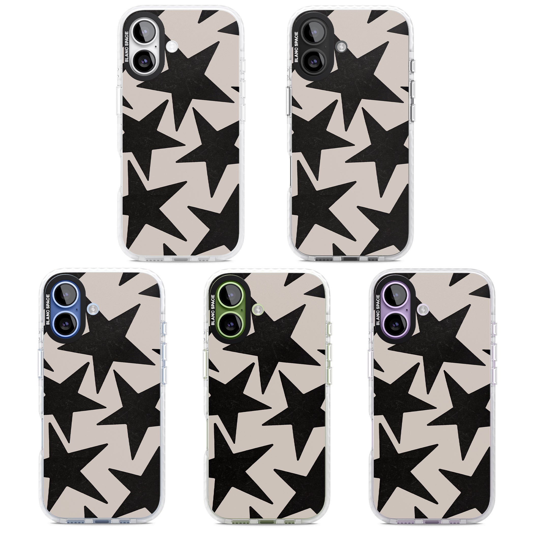 Black Superstars iPhone 17 Impact Clear Phone Case APT Impact Protection