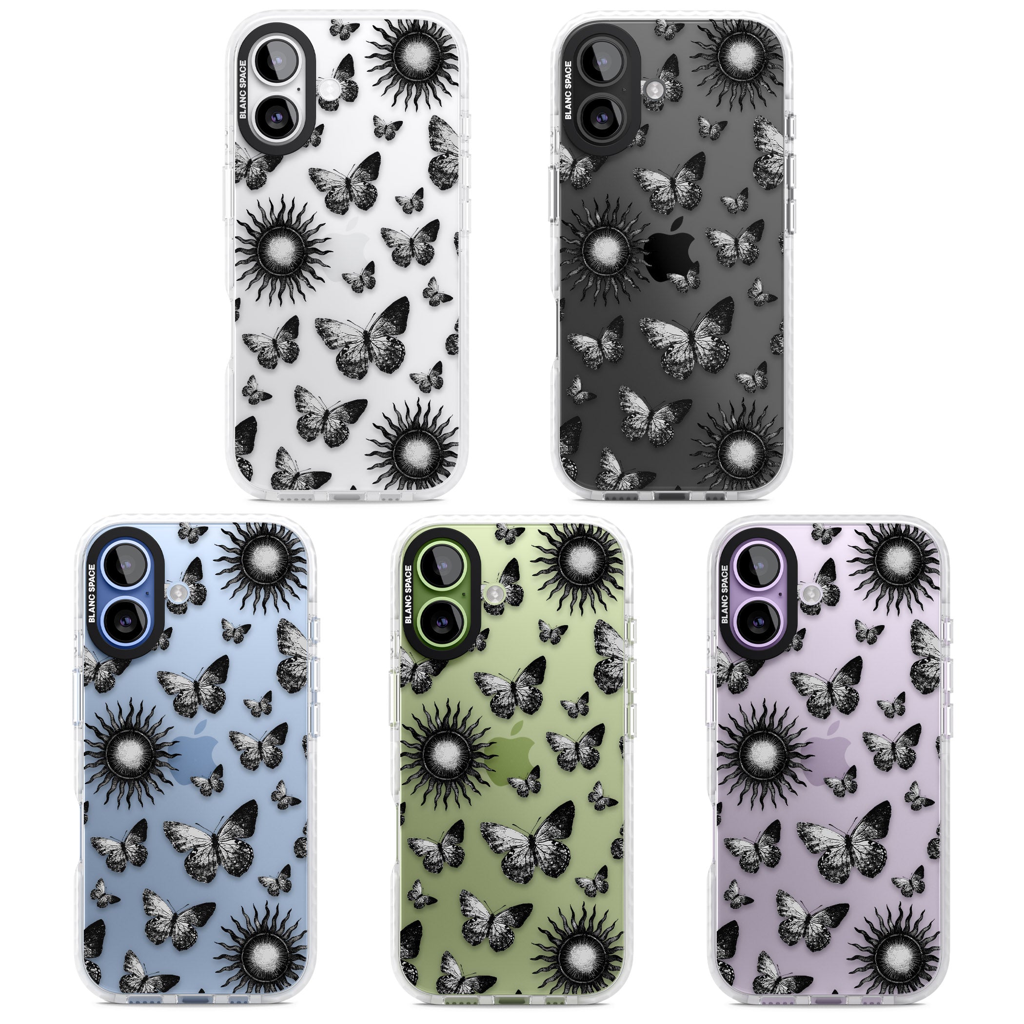 Butterflies Suns iPhone 17 Impact Clear Phone Case APT Impact Protection