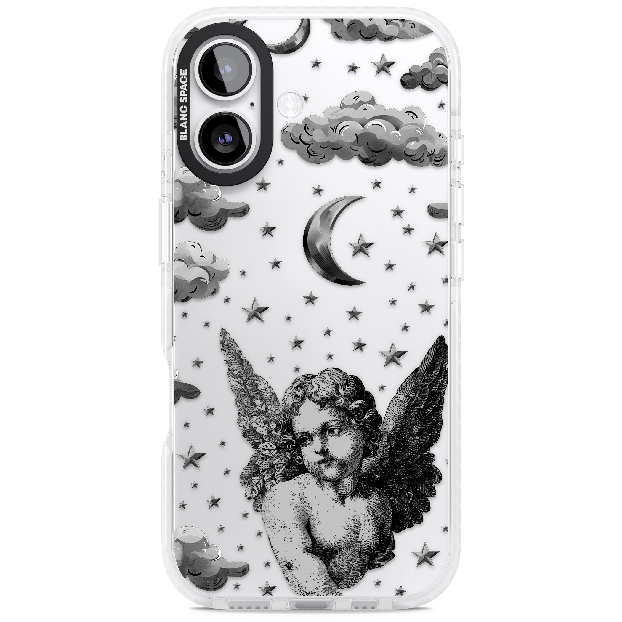 Celestial Cherub iPhone 17 Impact Clear Phone Case