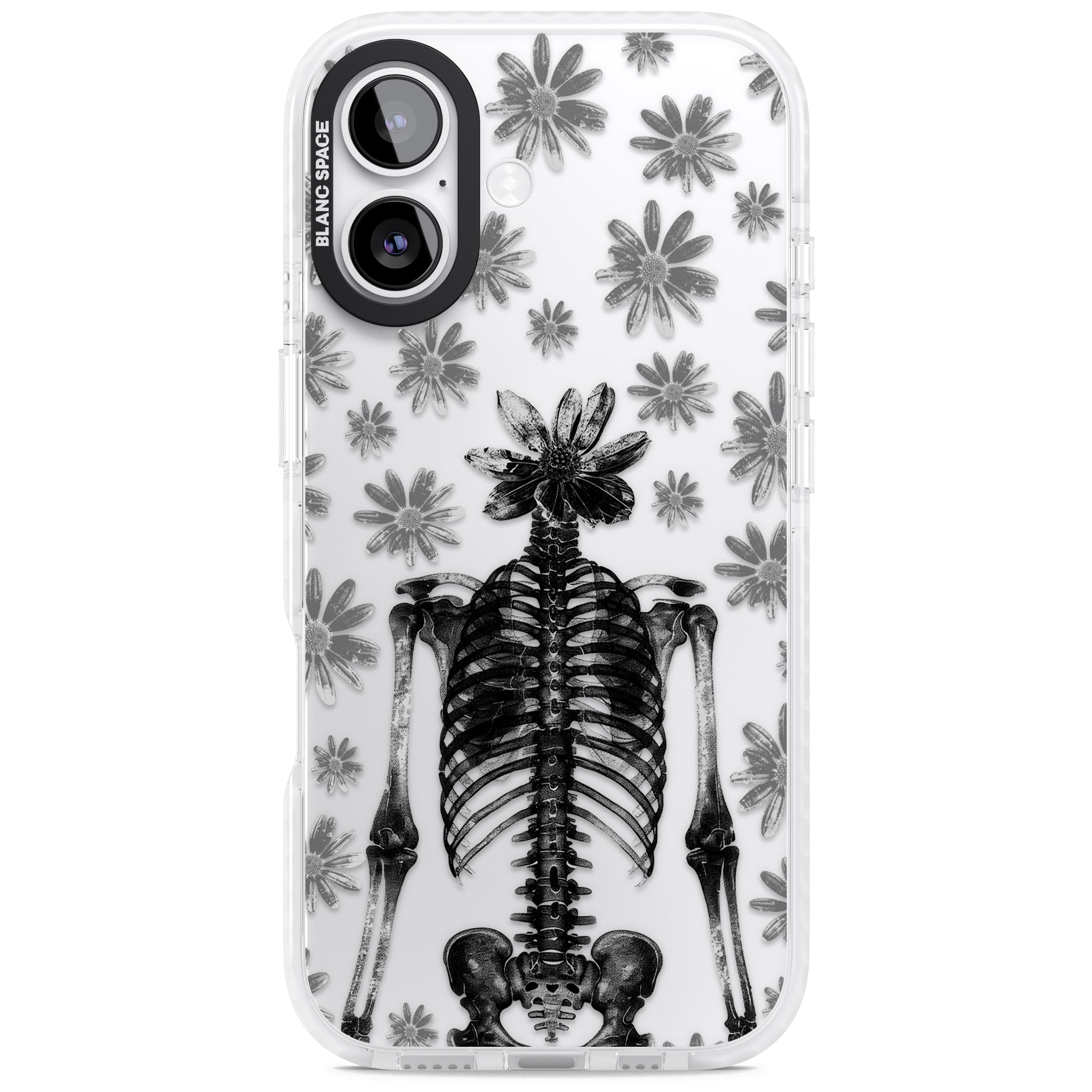 Skeleton Flower iPhone 17 Impact Clear Phone Case