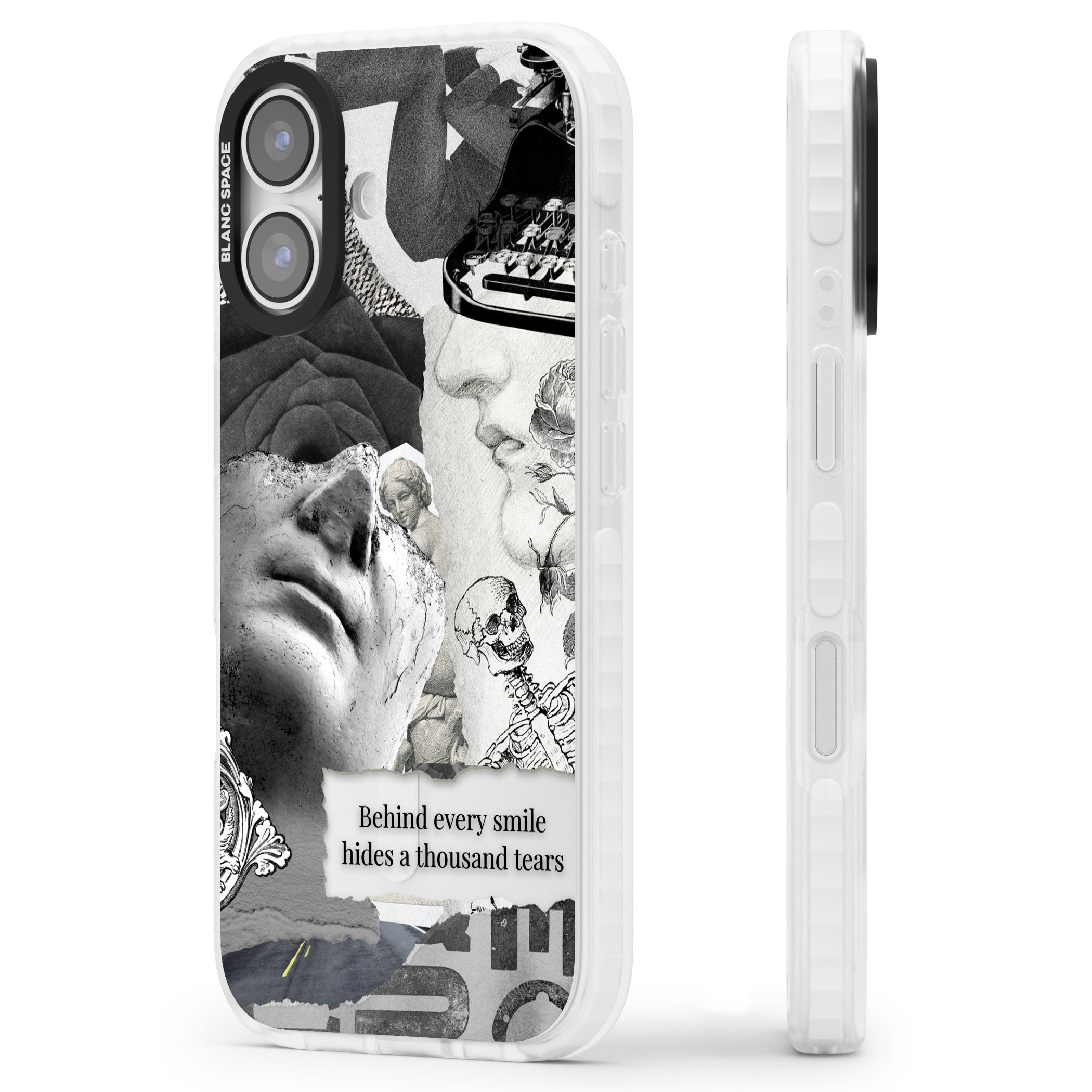 Behind Every Smile iPhone 17 Impact Clear Phone Case Side Profile