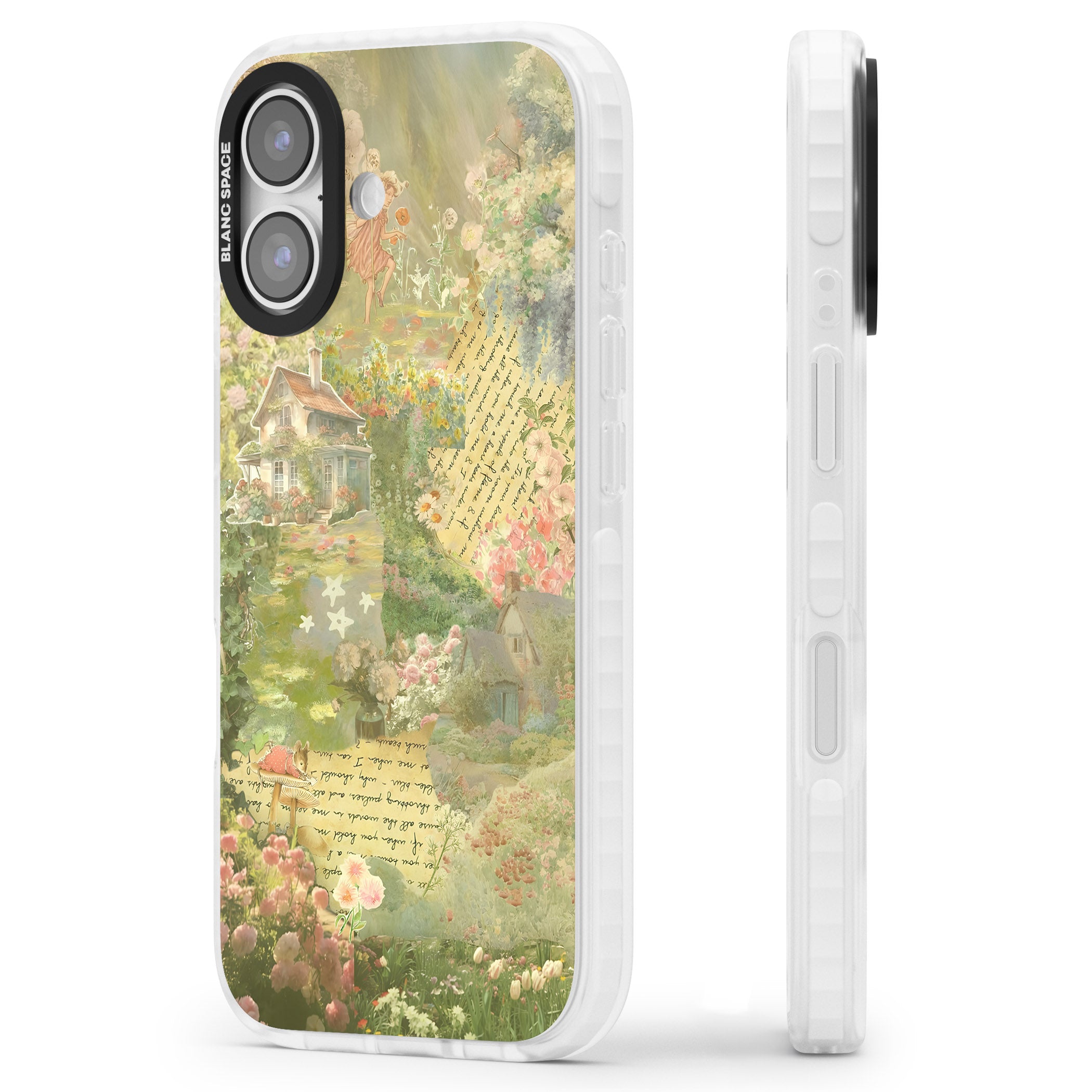 Soft Spring Collage iPhone 17 Impact Clear Phone Case Side Profile