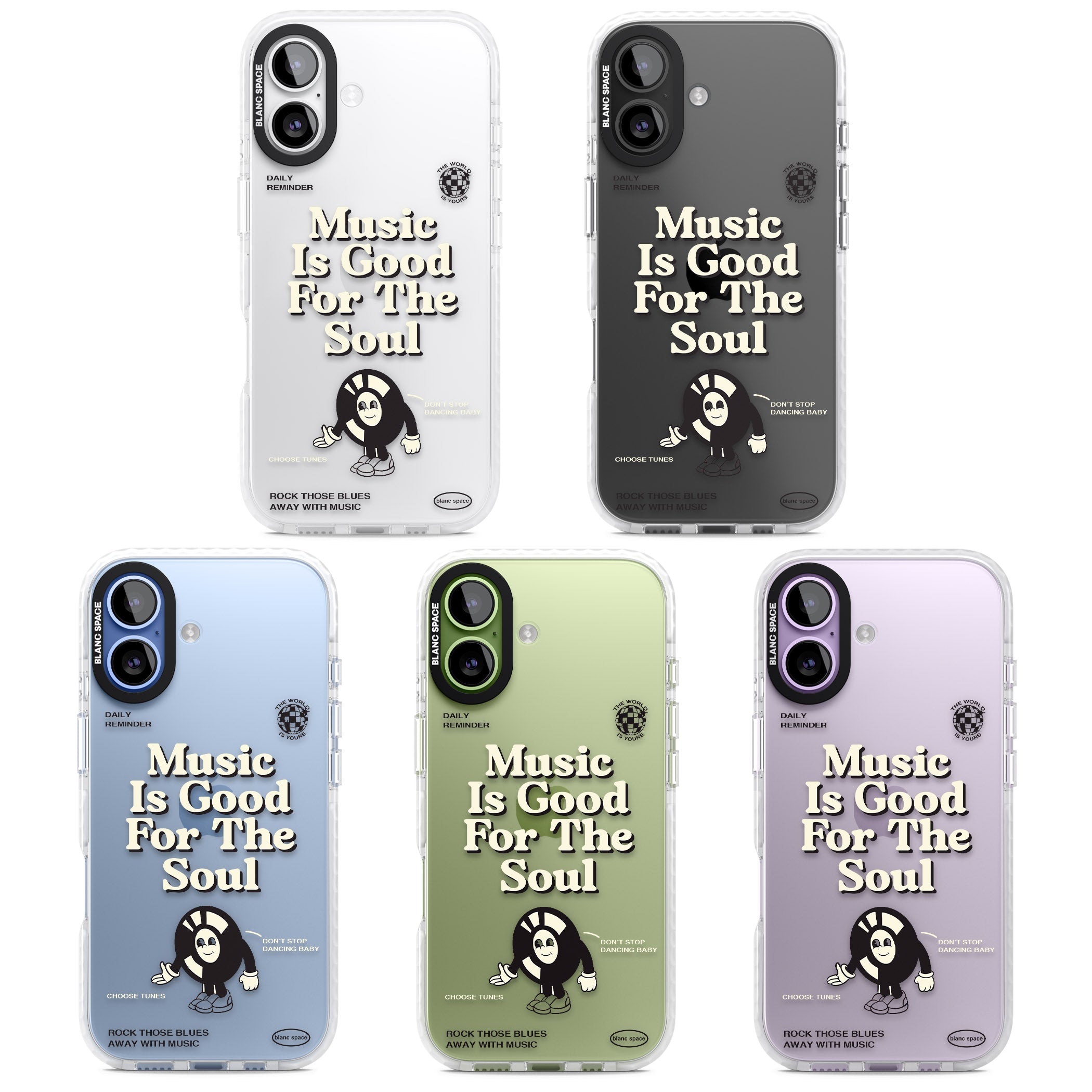 Music Is Good For The Soul iPhone 17 Impact Clear Phone Case APT Impact Protection