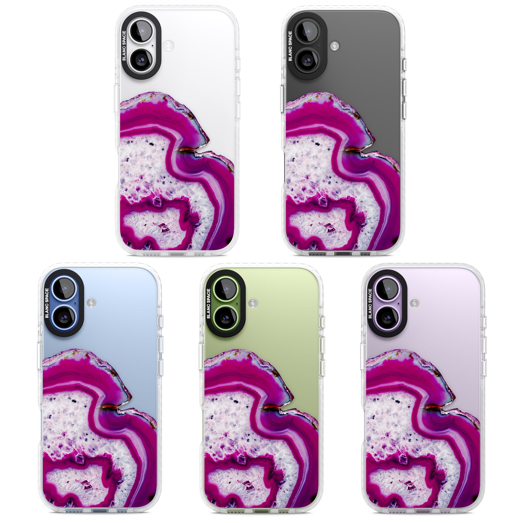 Violet Crystal Agate iPhone 17 Impact Clear Phone Case APT Impact Protection