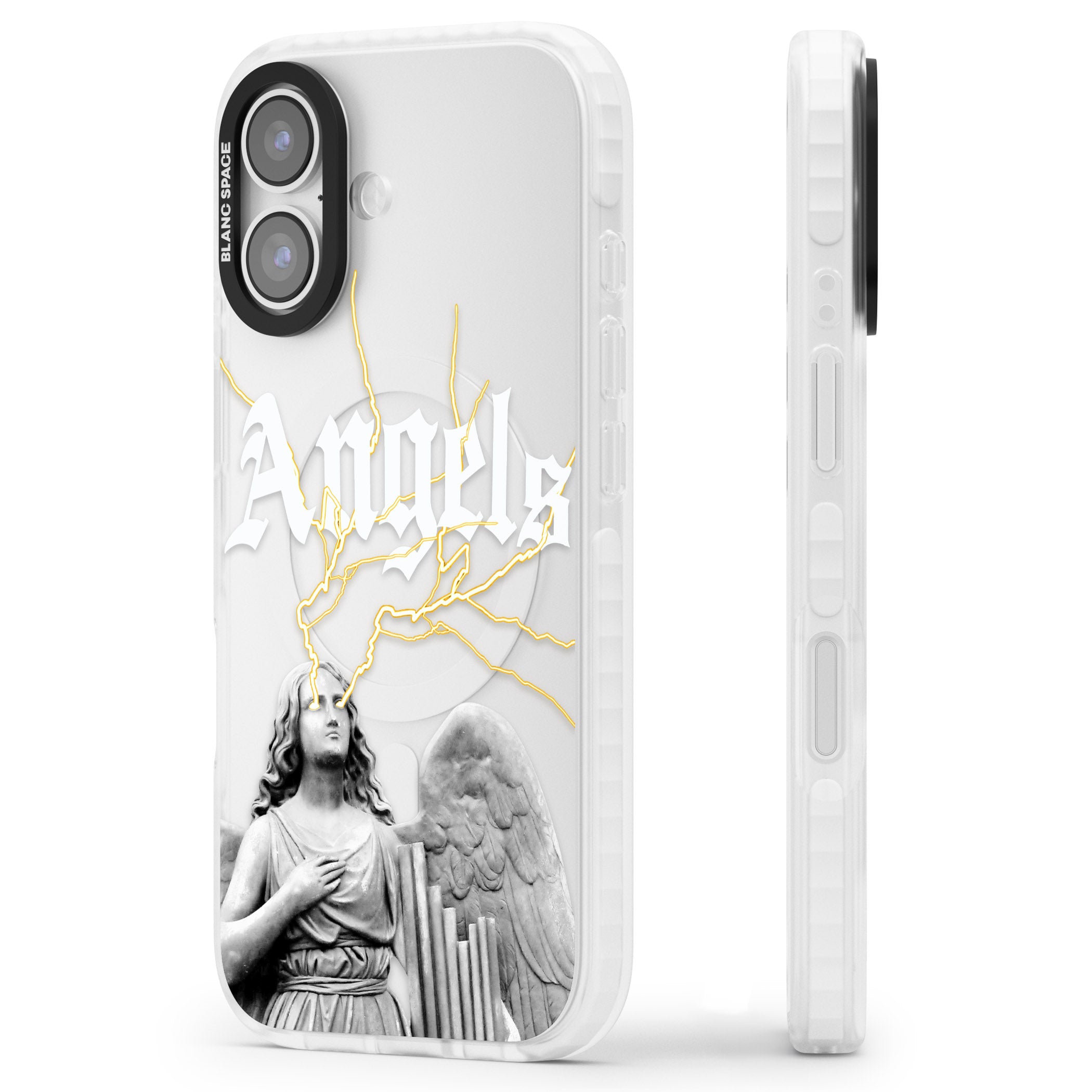 Angels iPhone 17 Impact Clear Phone Case Side Profile