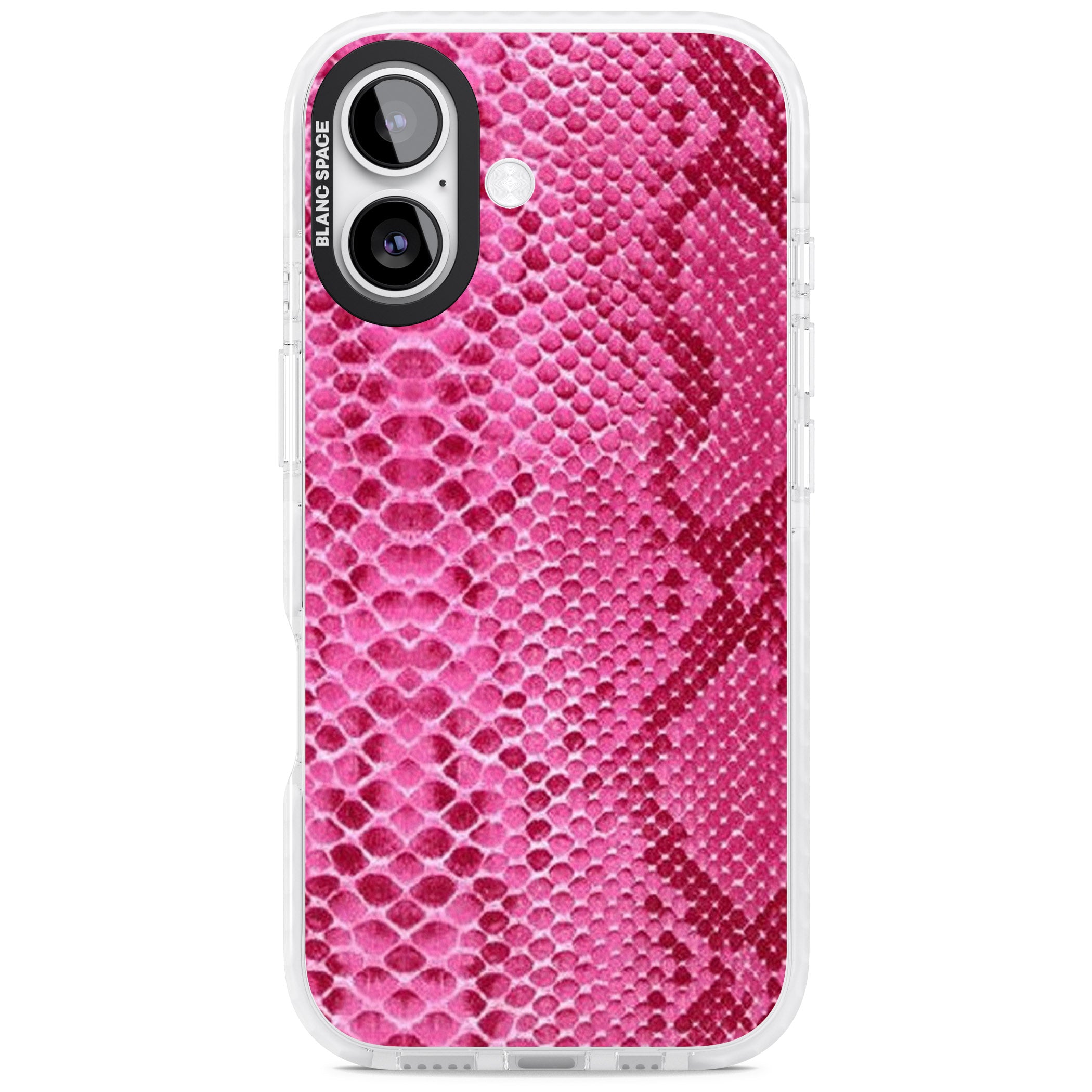 Pink Snakeskin iPhone 17 Impact Clear Phone Case